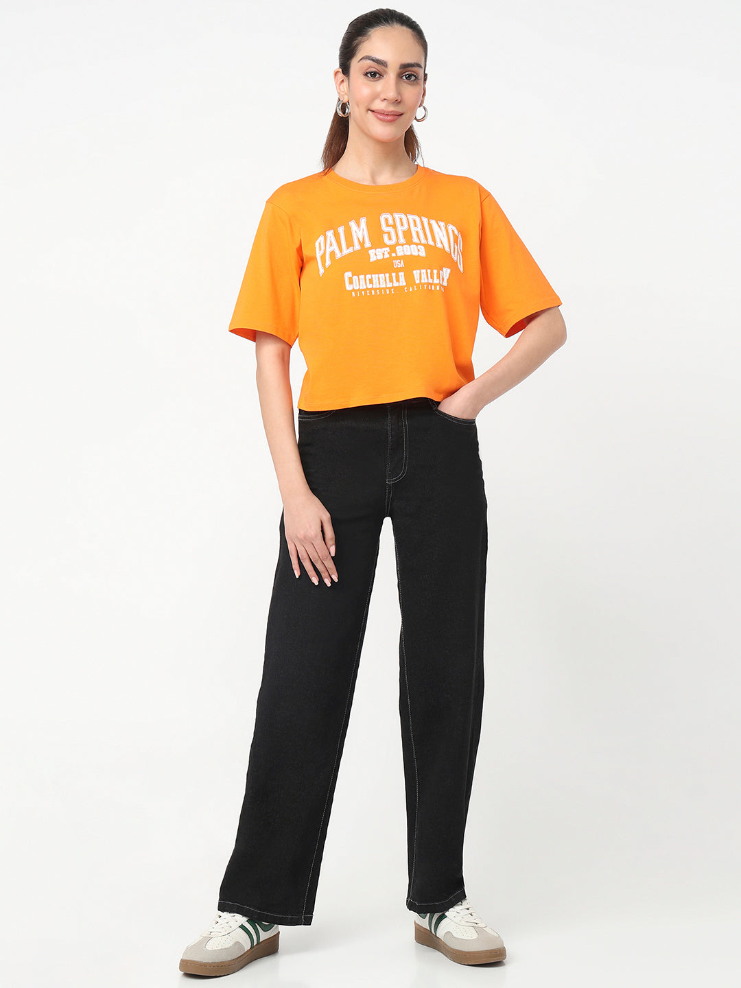 Women Autumn Glory Graphich Crop T-Shirt