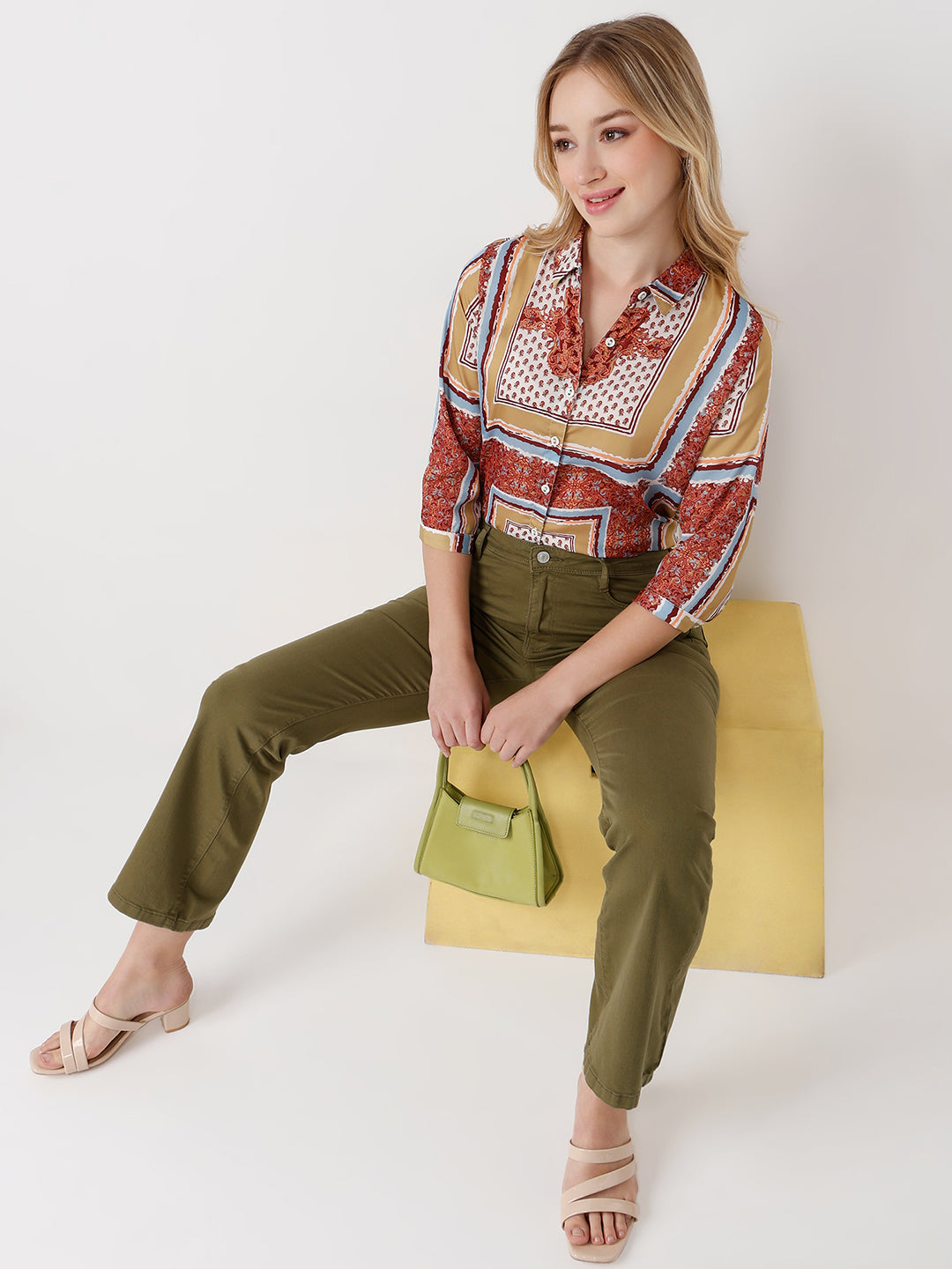 Women Slim Fit Bohemianprint Shirt