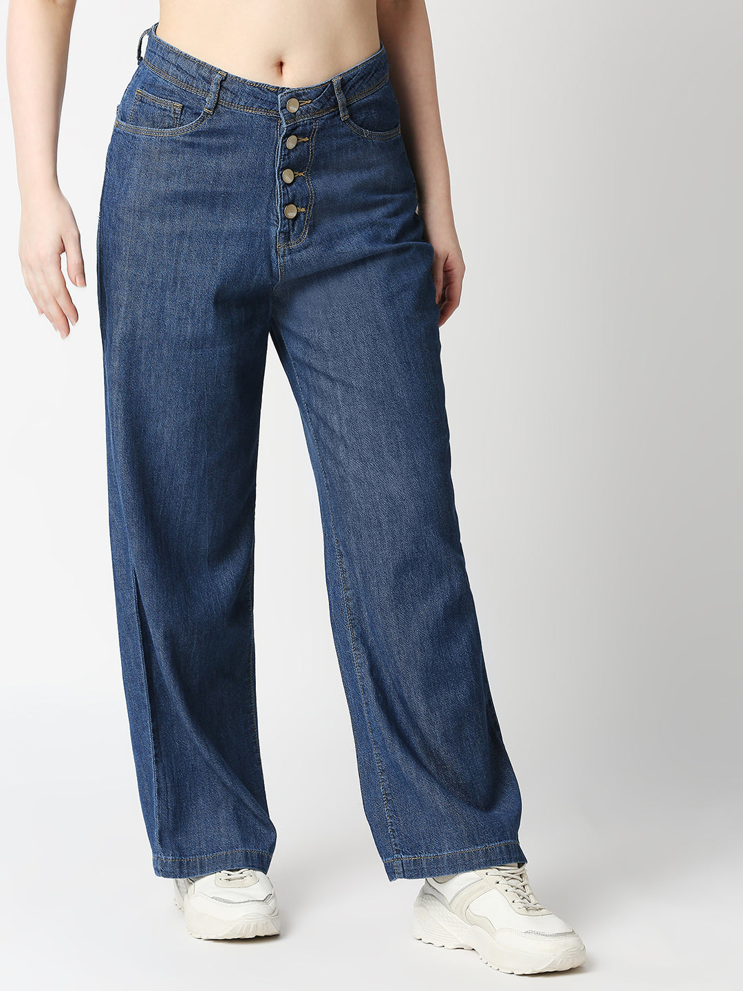 Women High-Rise Wide Leg Jeans