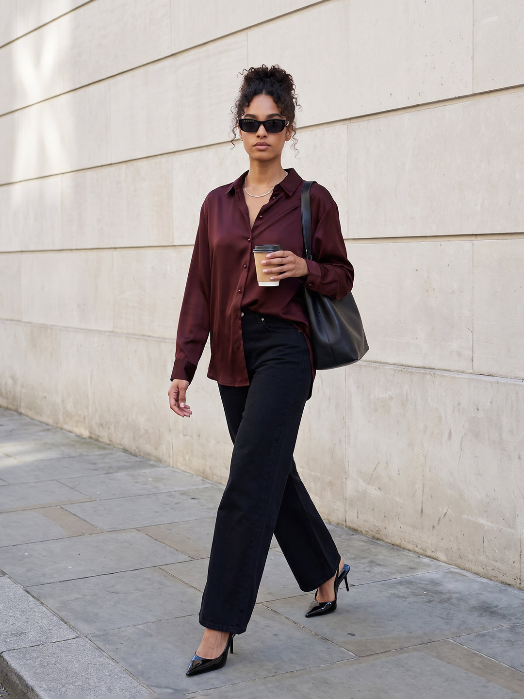 Wine Oversized Shirt