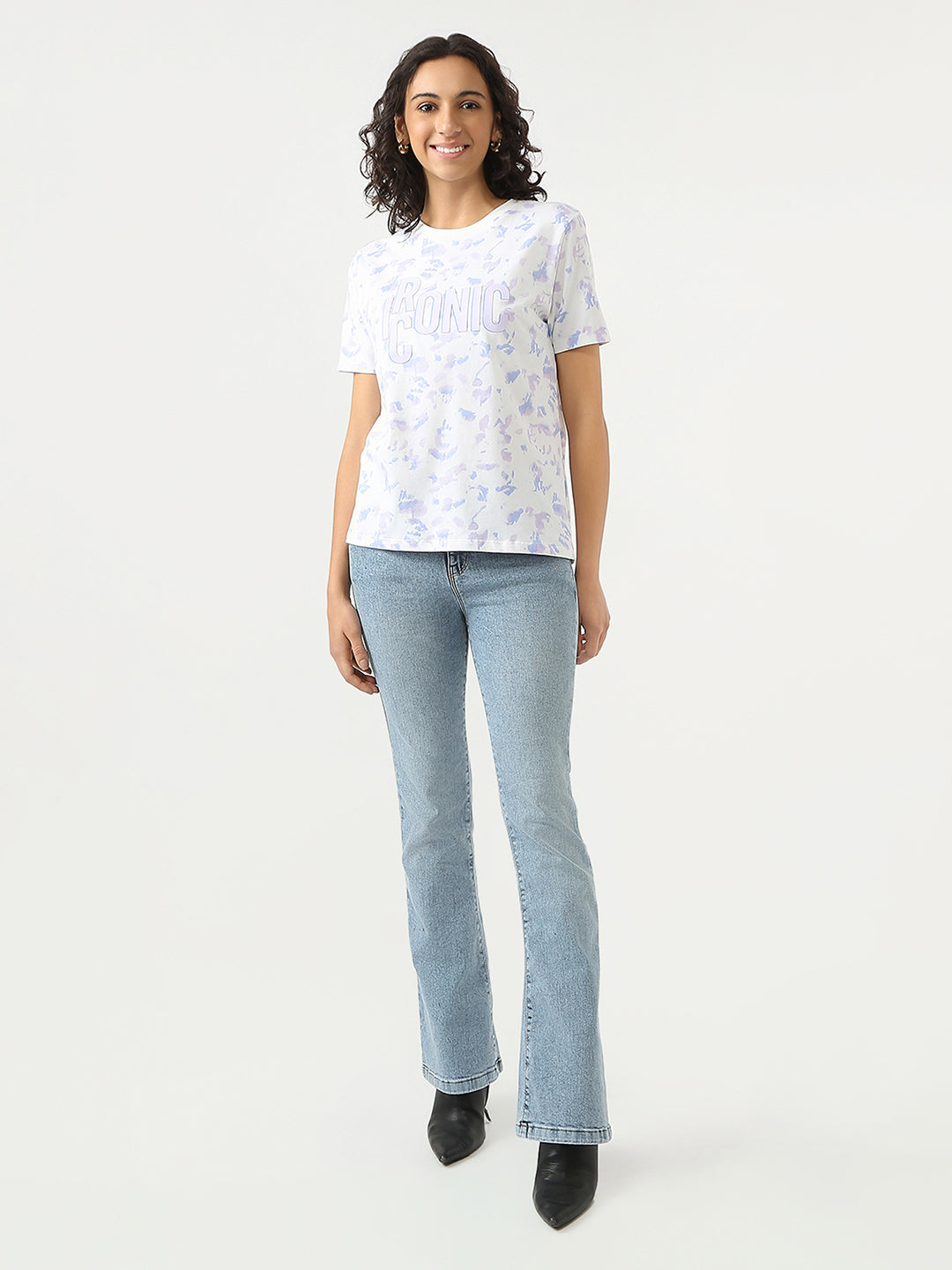 Women Tie & Dye Slim T-Shirt