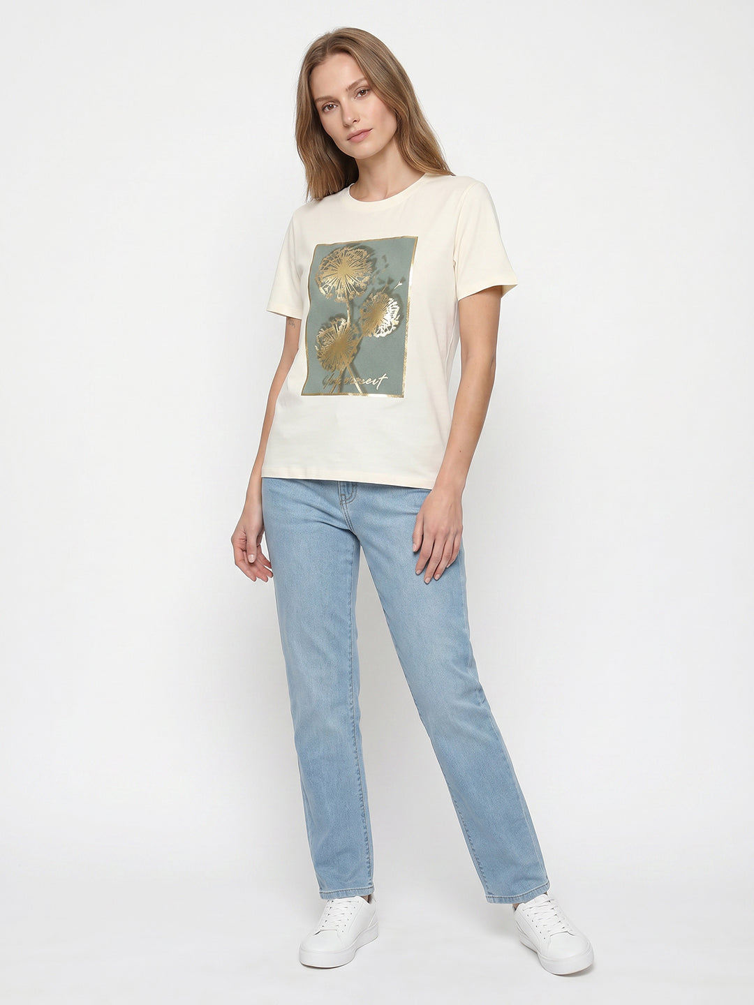 Women Ivory Graphic Tees
