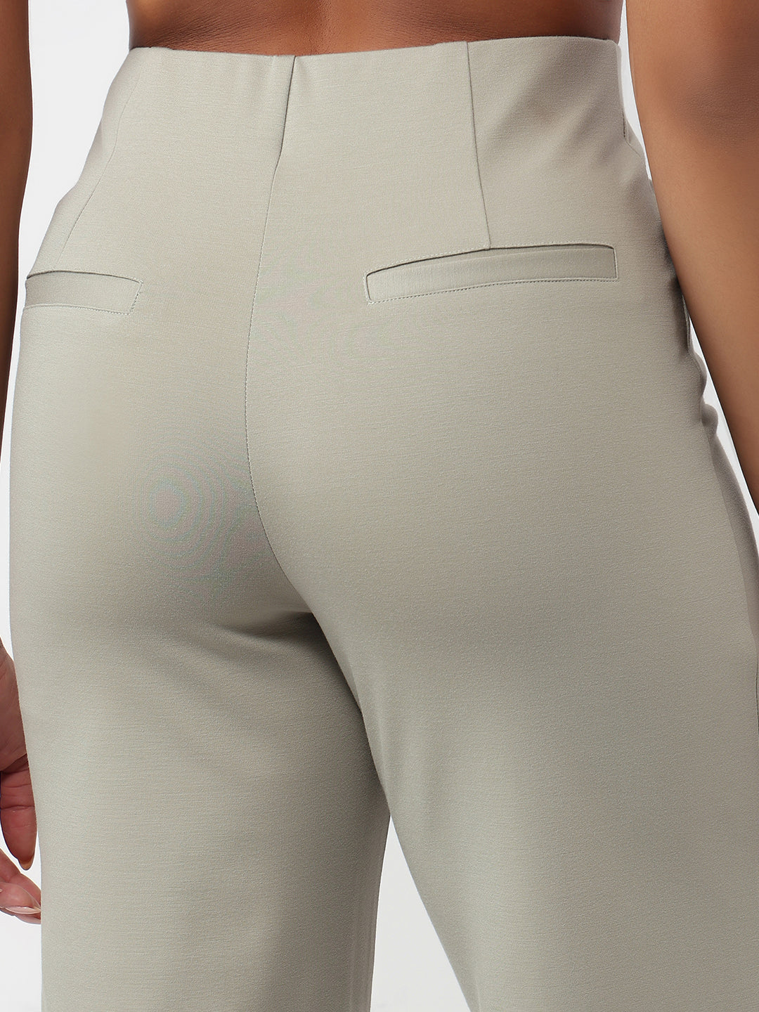 Women Light Olive Wide Leg Treggings
