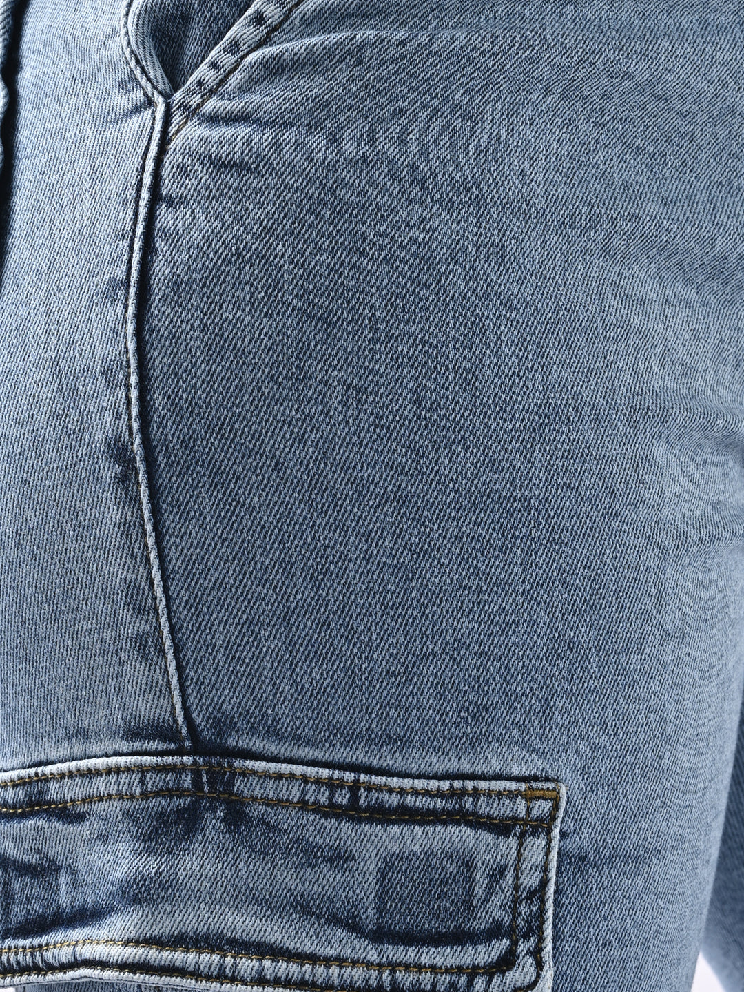 Women Blue High-Rise Cargo