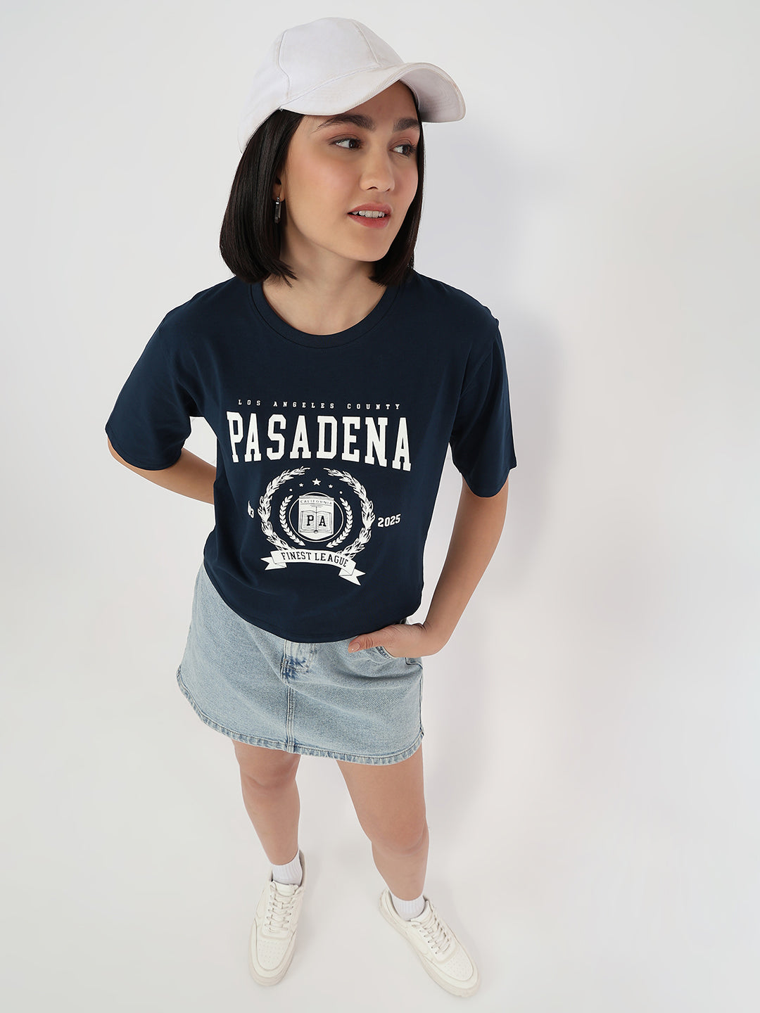 Women Airforce Slim Fit Crop T-Shirt