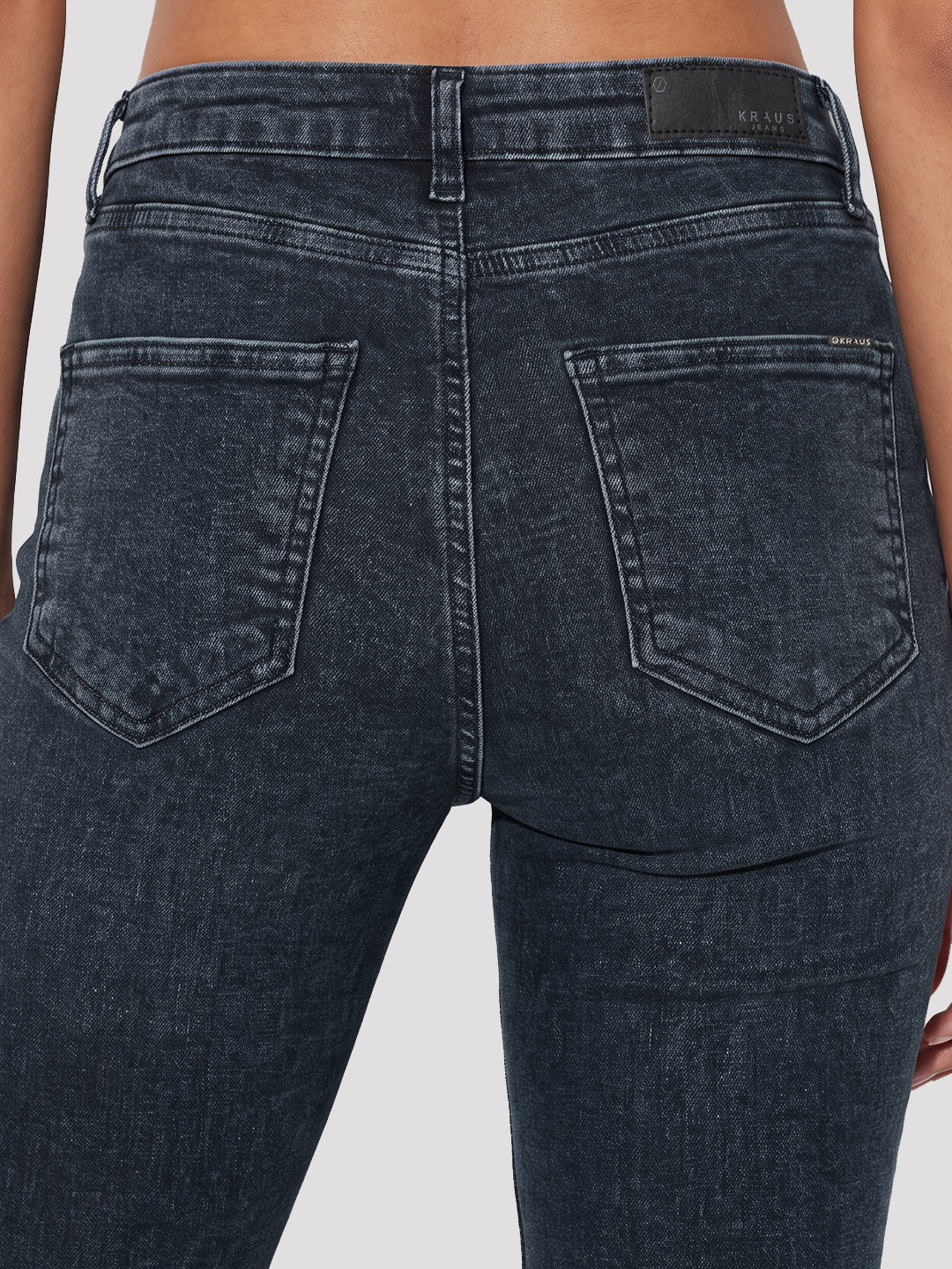 Slate Blue High-Rise Wide Leg Jeans