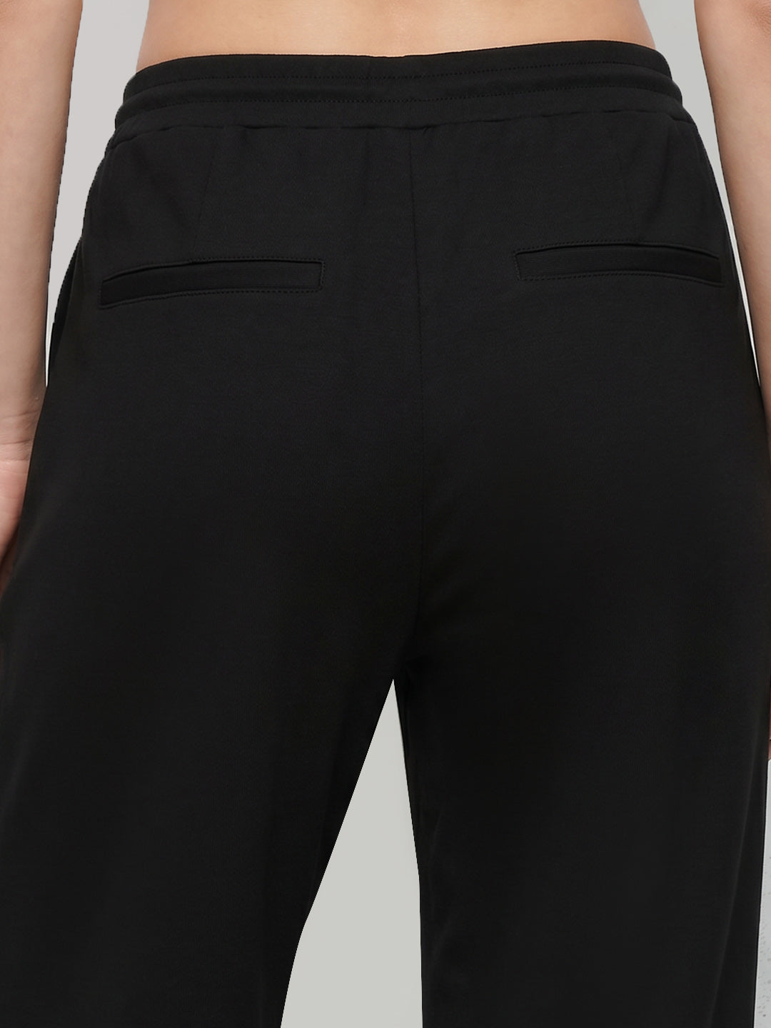 Women Black Mid-Rise Jogger
