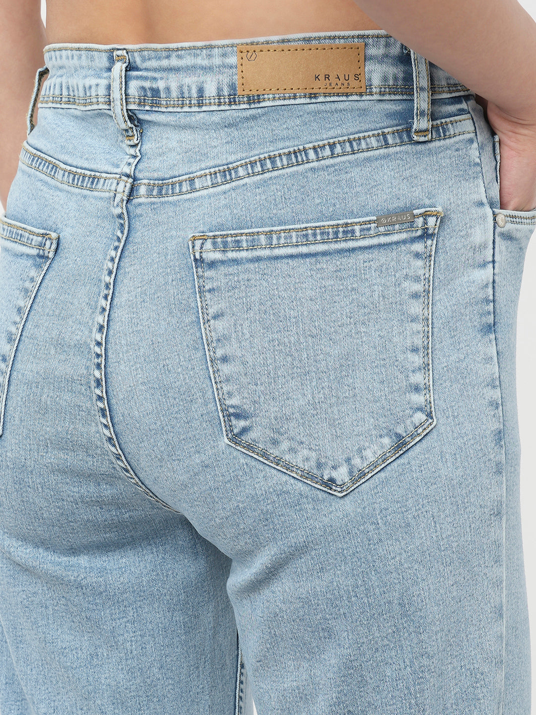 Women Light Blue High-Rise Flare Jeans