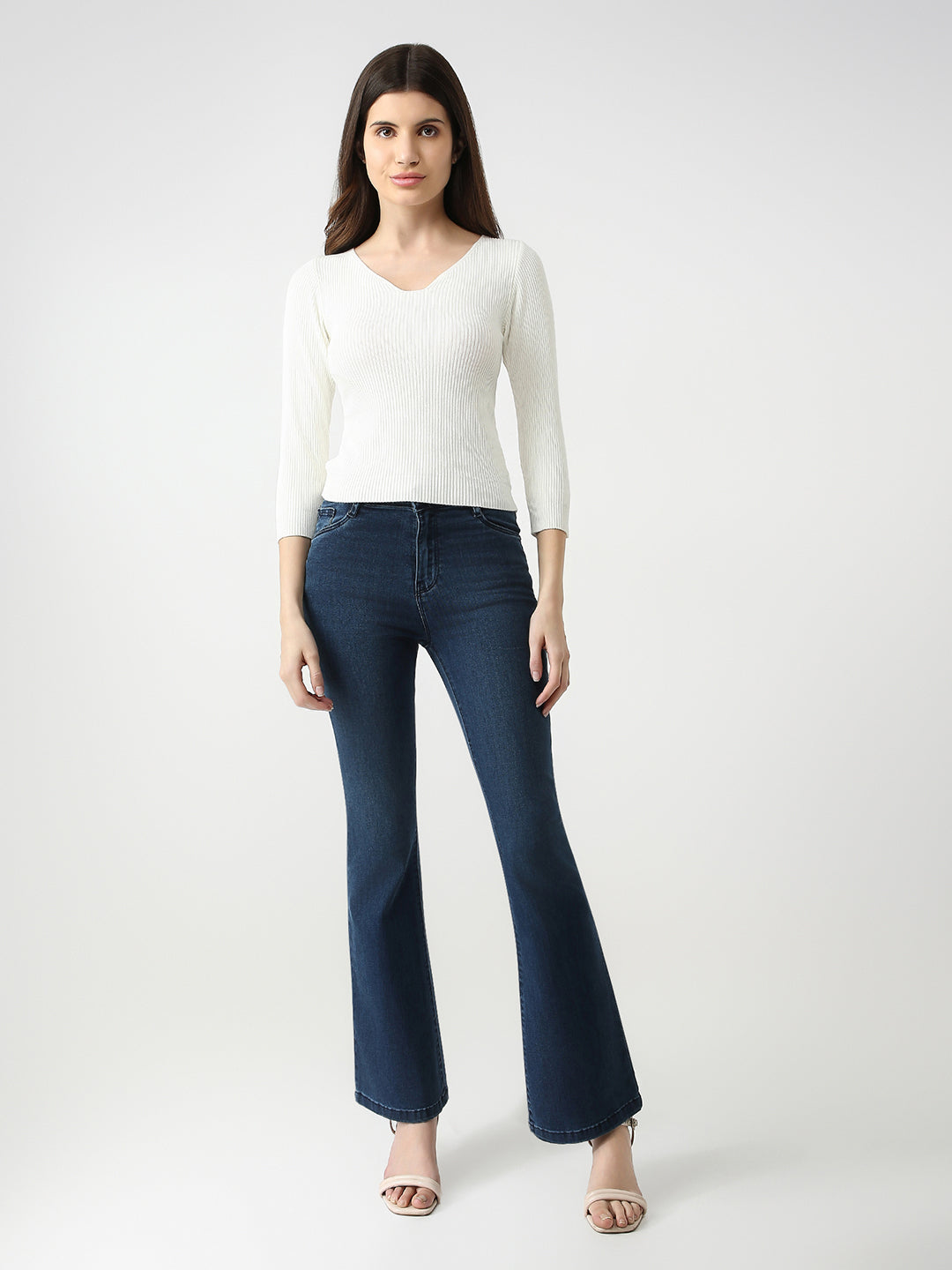 Women Slim Fit Flat Knit Top