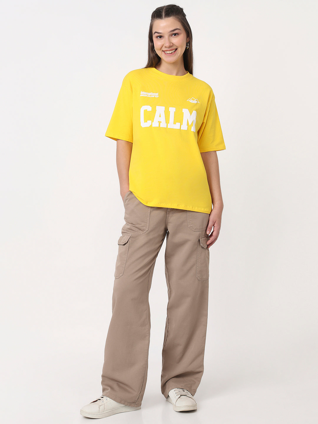 Women Golden Sunset Oversized T-Shirt