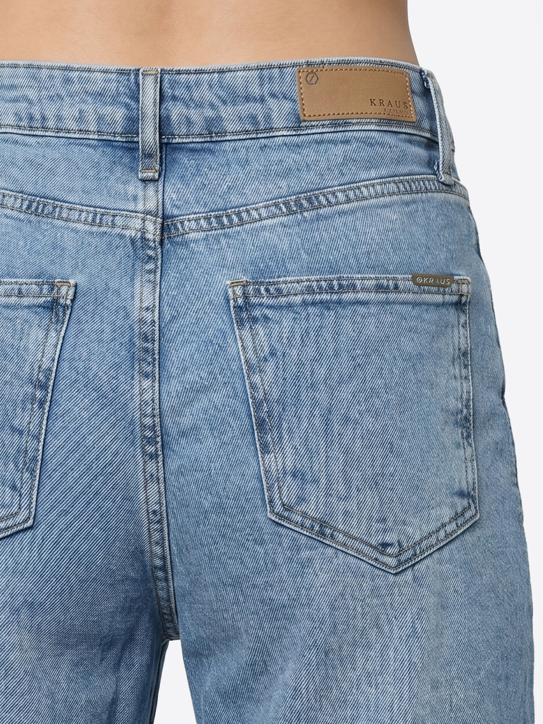 Women Blue High-Rise Wide Leg Jeans