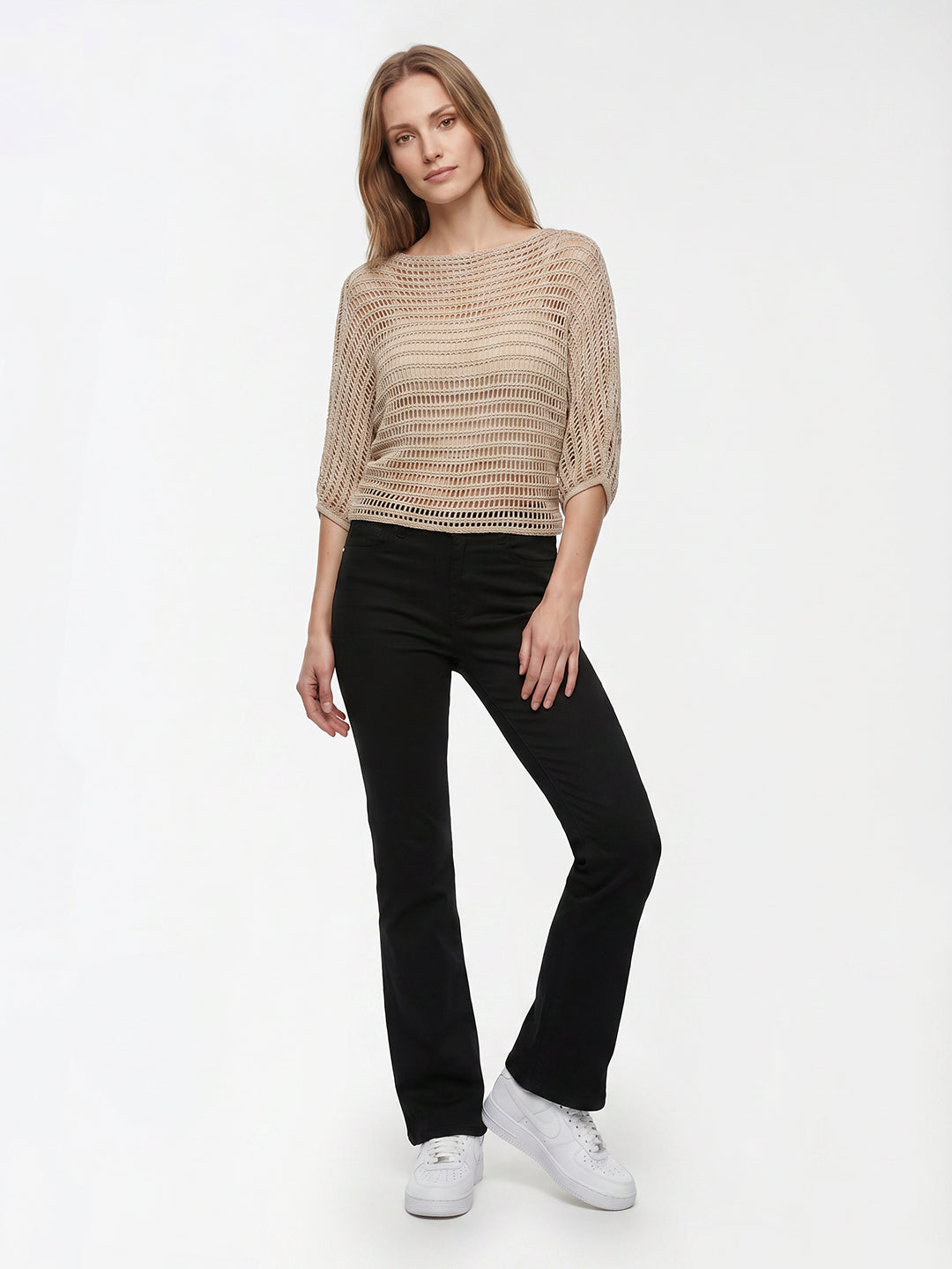 Women Champagne Batsleeve Top