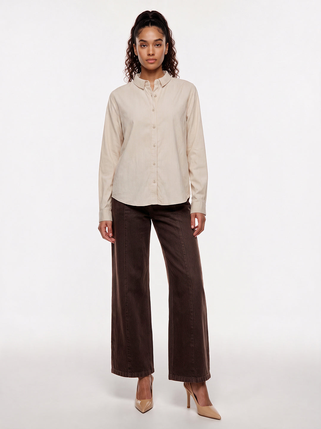 Beige Stripe Shirt