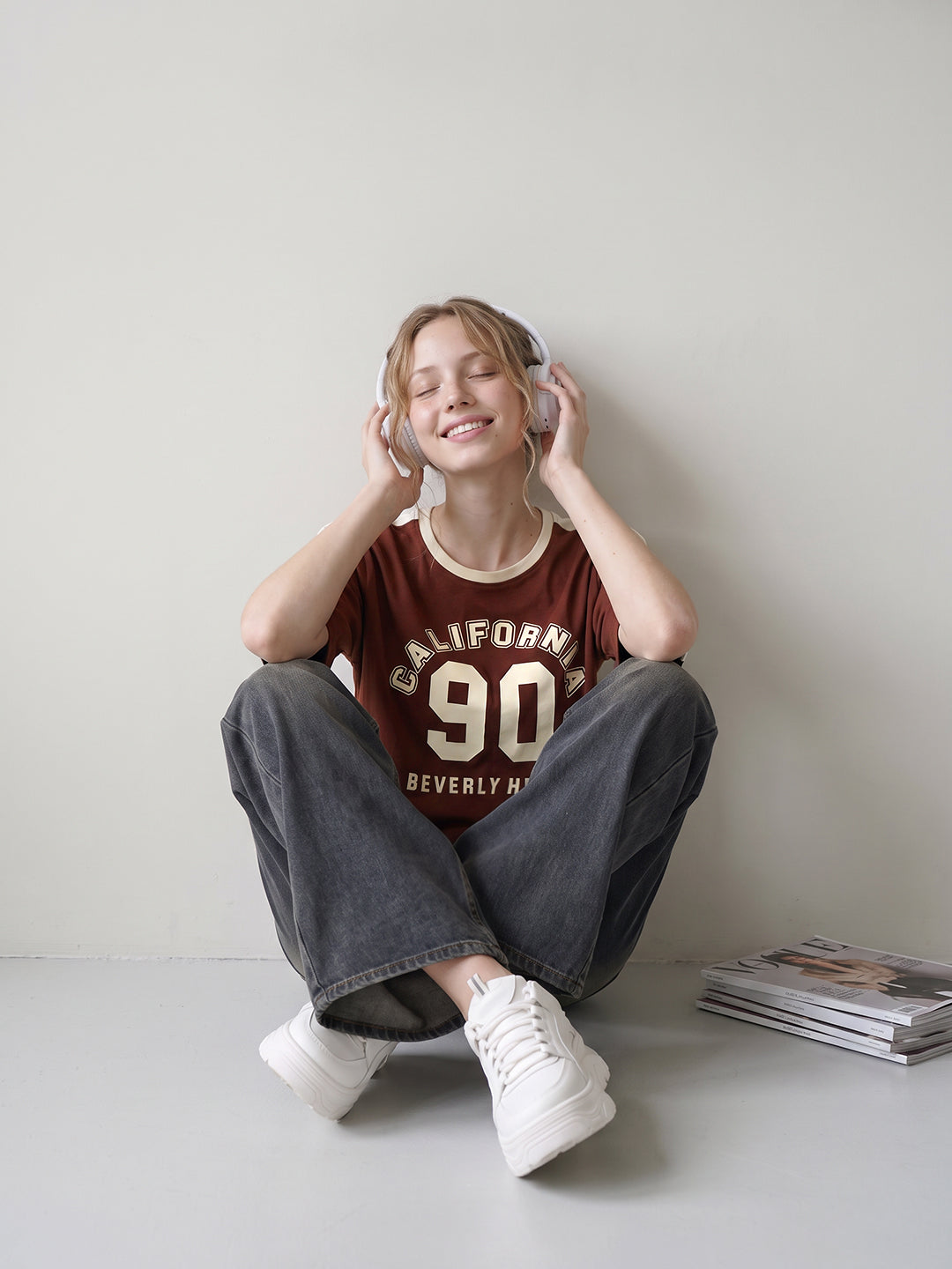 Sepia Graphic Crop Genz Tees