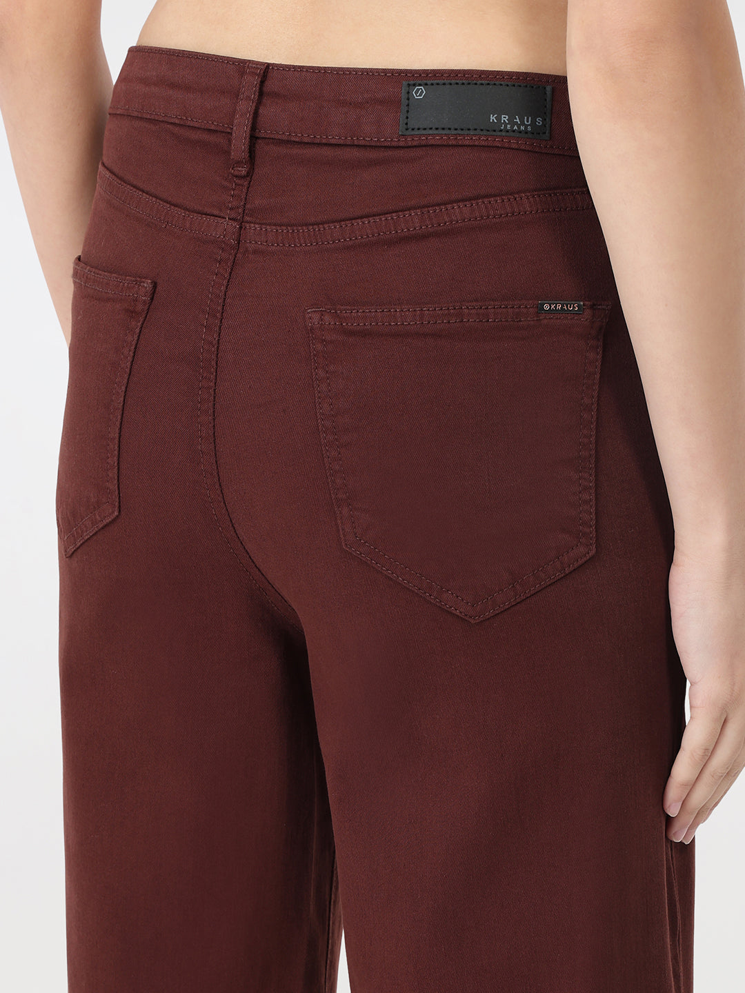 Women Sepia High-Rise Crop Wide Leg Jeans