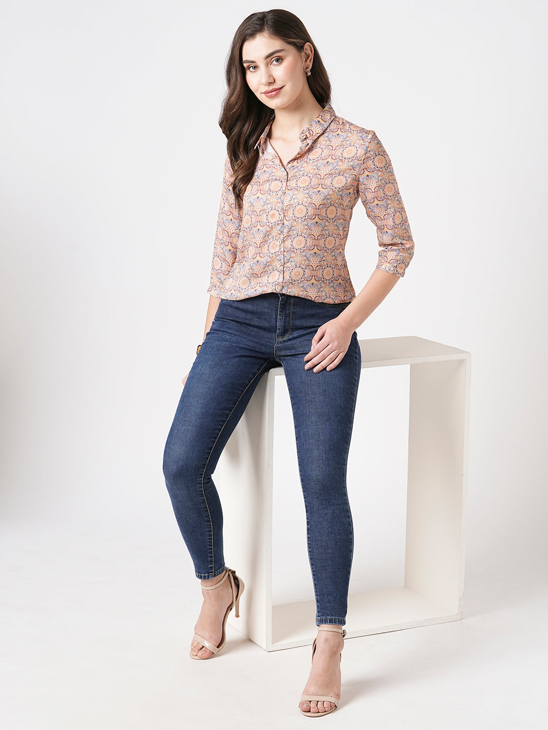Women Dark Blue High-Rise Skinny Jeans