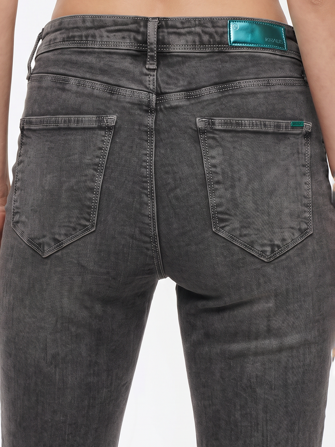 Women Grey High-Rise Flare Jeans