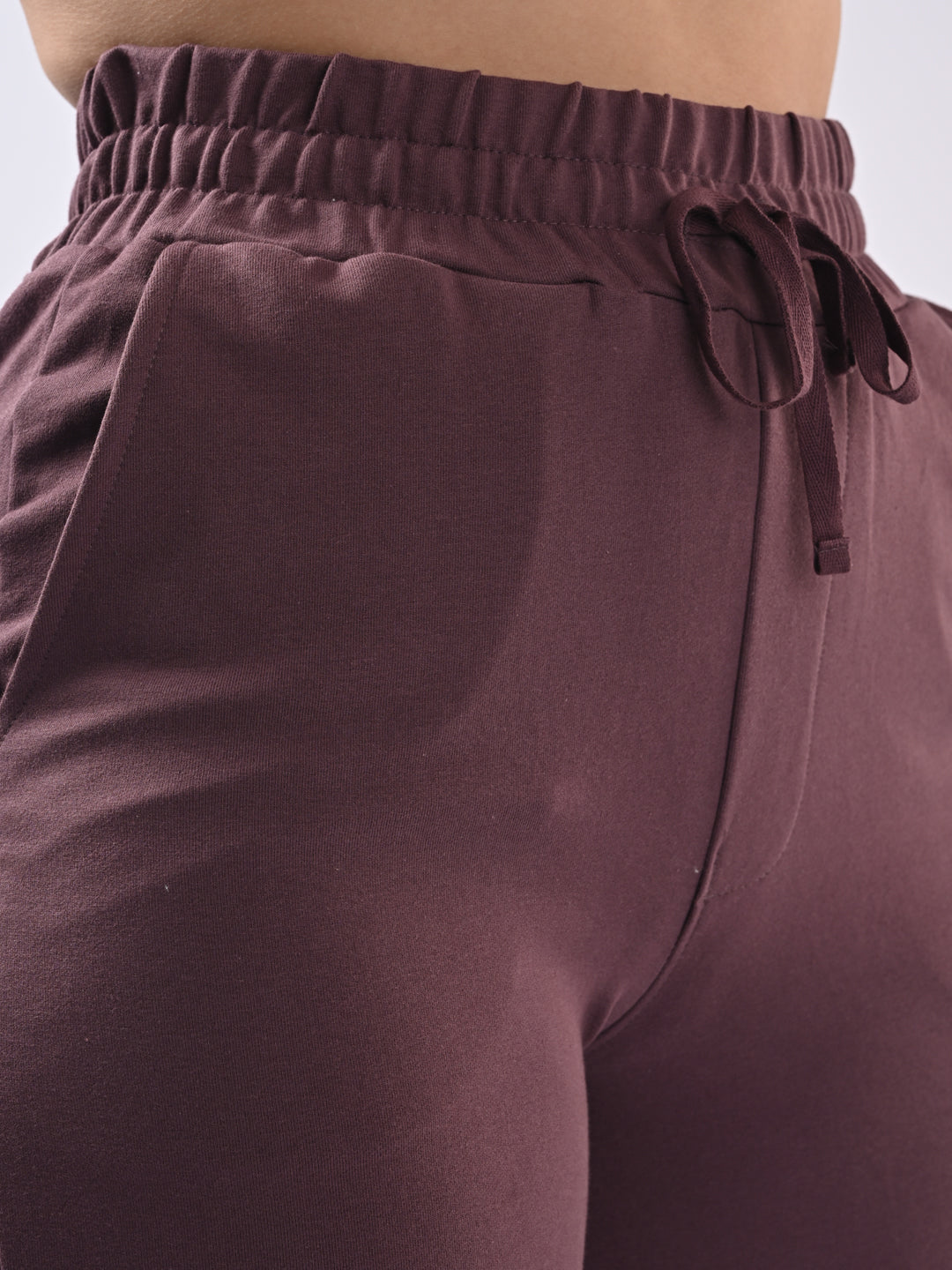 Women Mauve Wide Leg Joggers