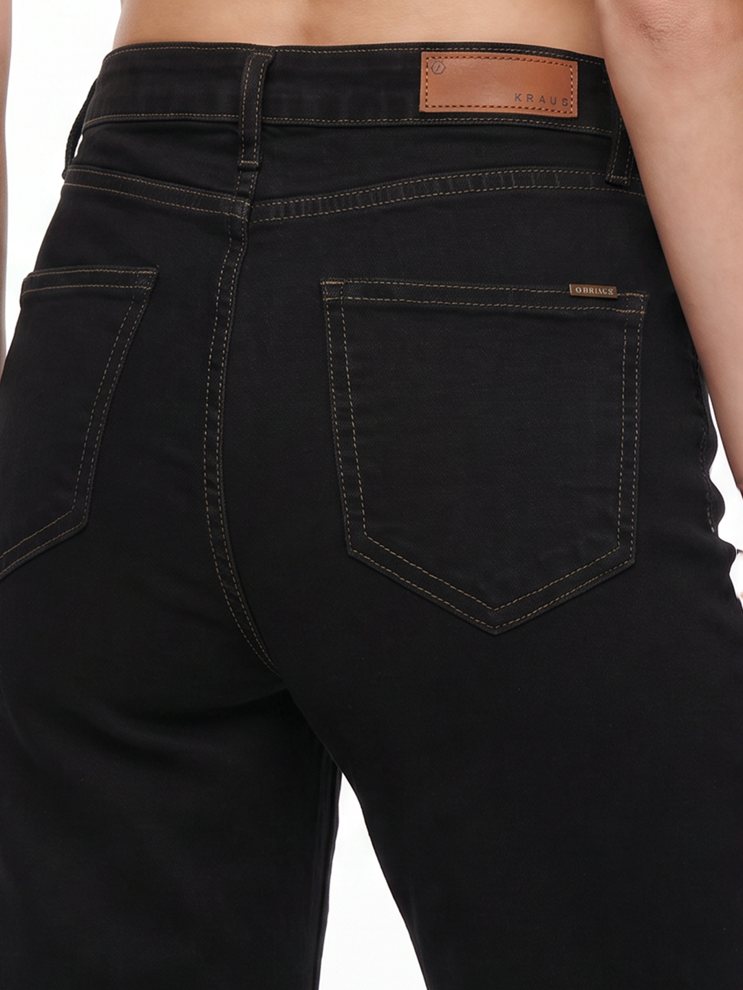 Women Black High-Rise Straight Fit Jeans