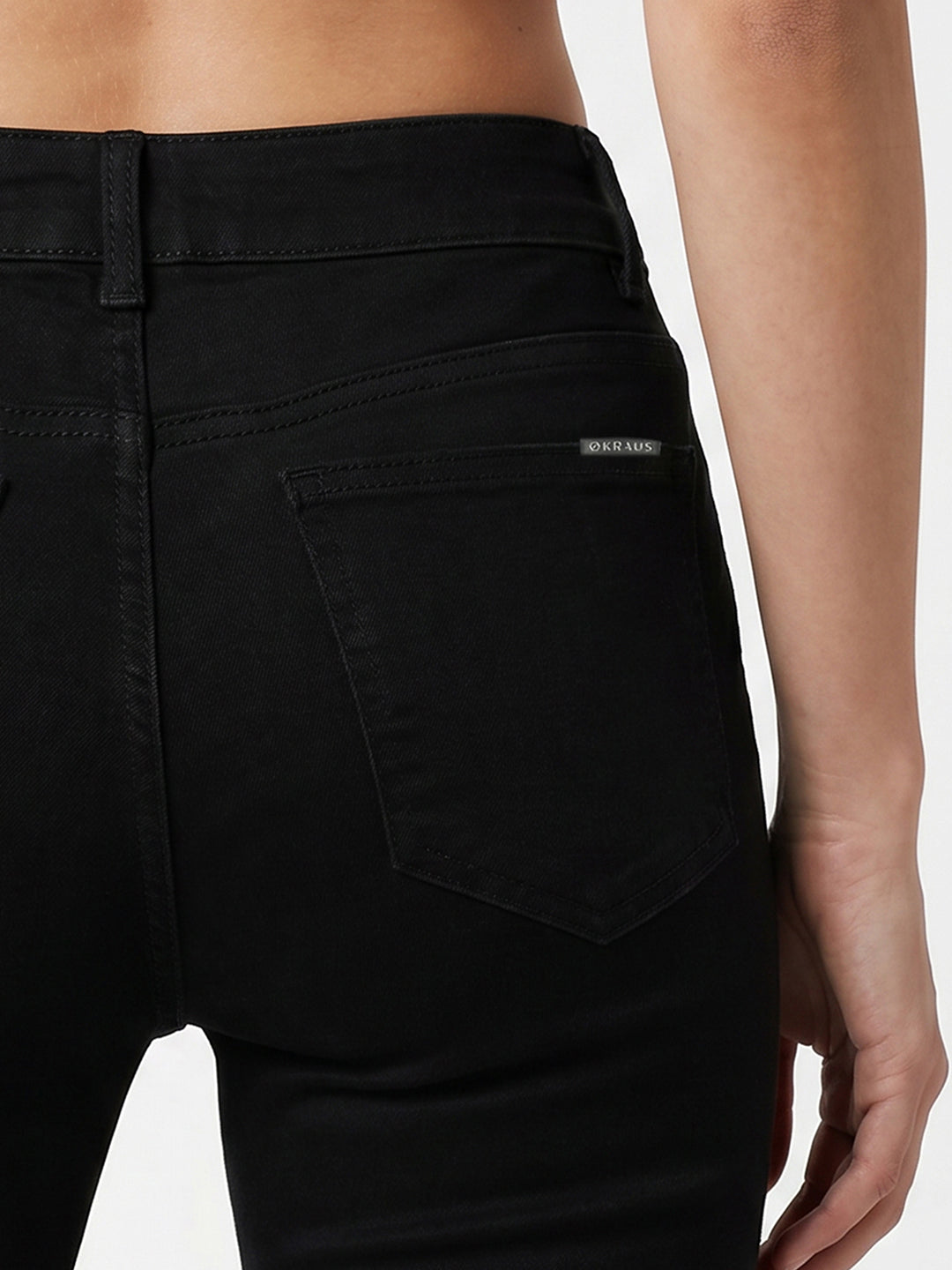 Women Black High-Rise Flare Jeans
