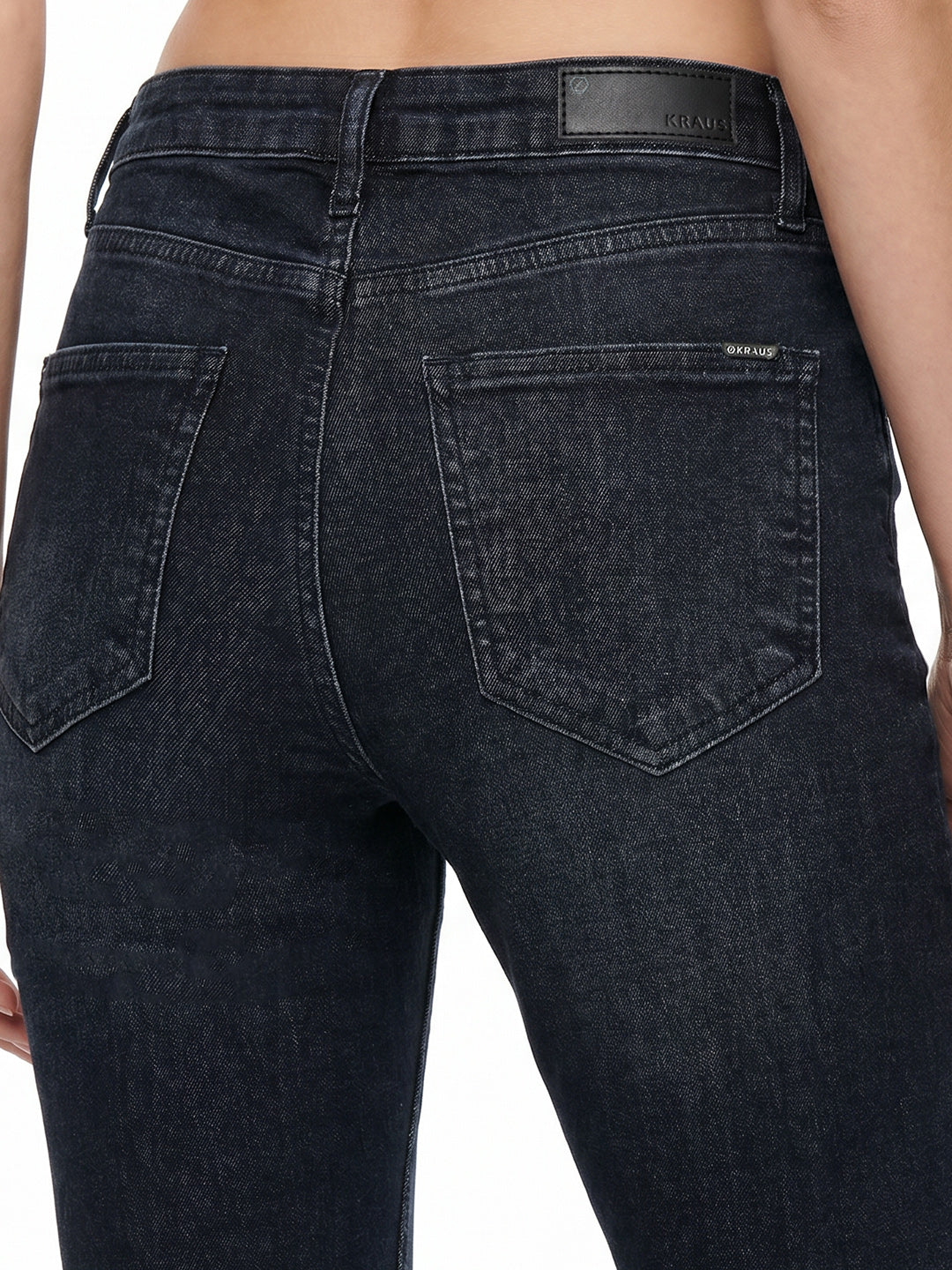 Women Slate Blue High-Rise Straight Fit Jeans