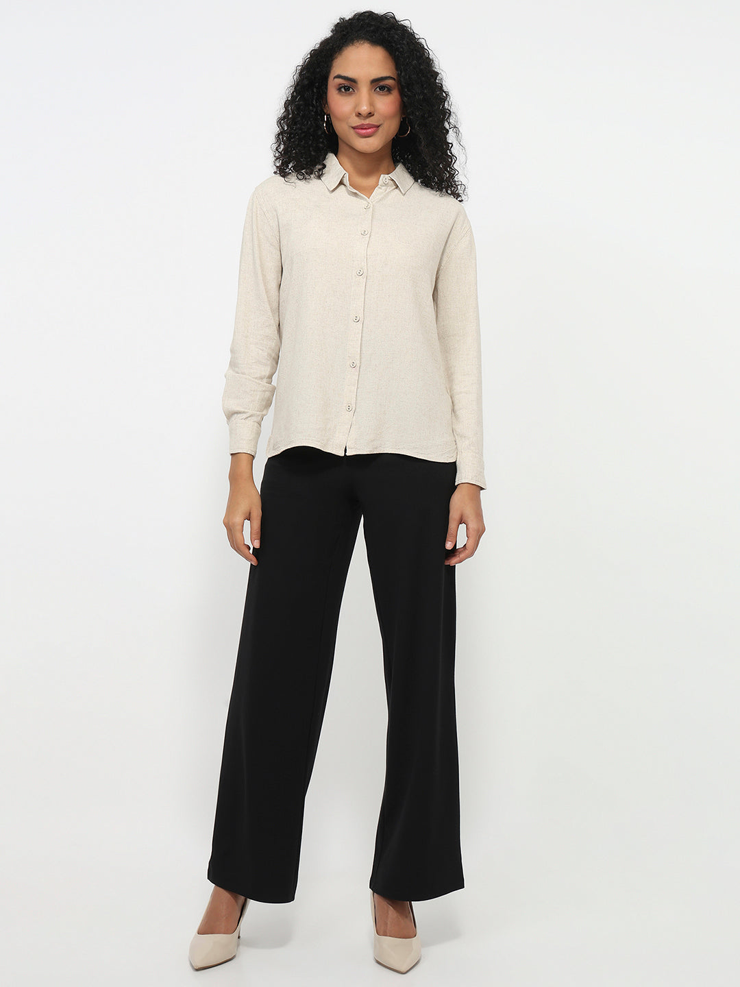 Women Light Natural Oversized Shirt