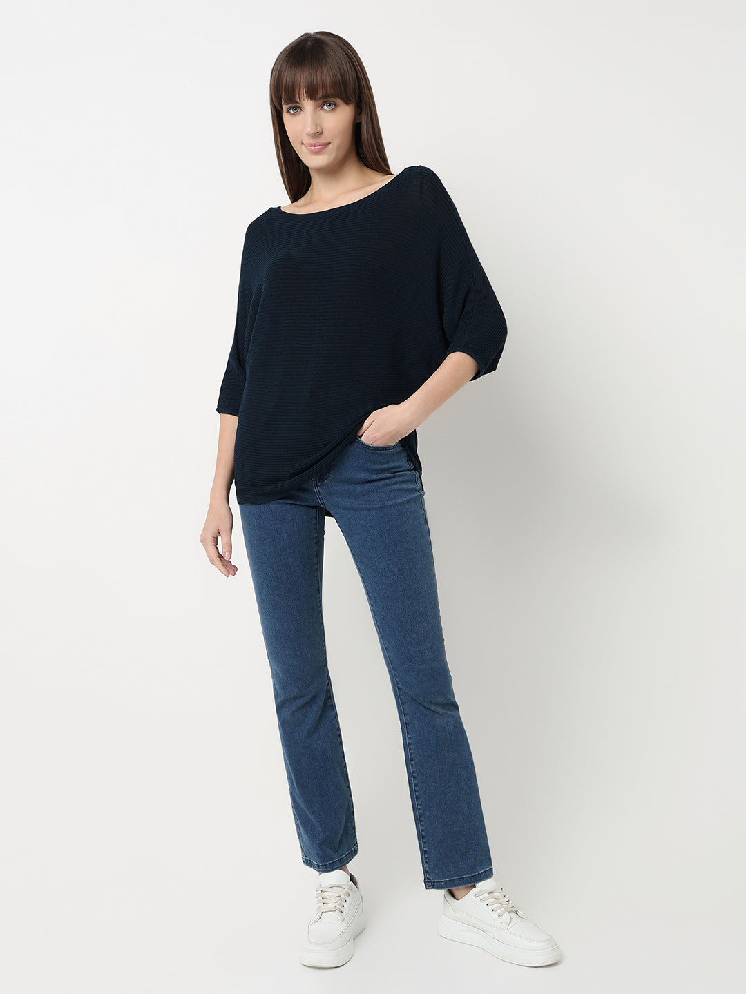 Women Airforce Slim Fit Batsleeve Top