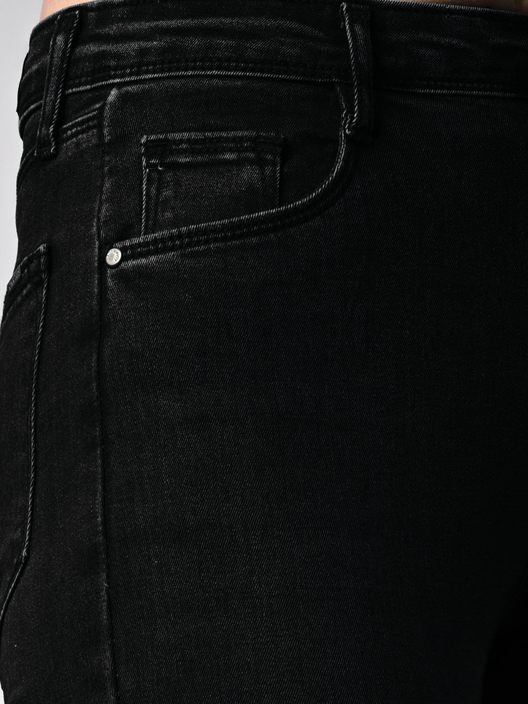 Women Black High-Rise Flare Jeans