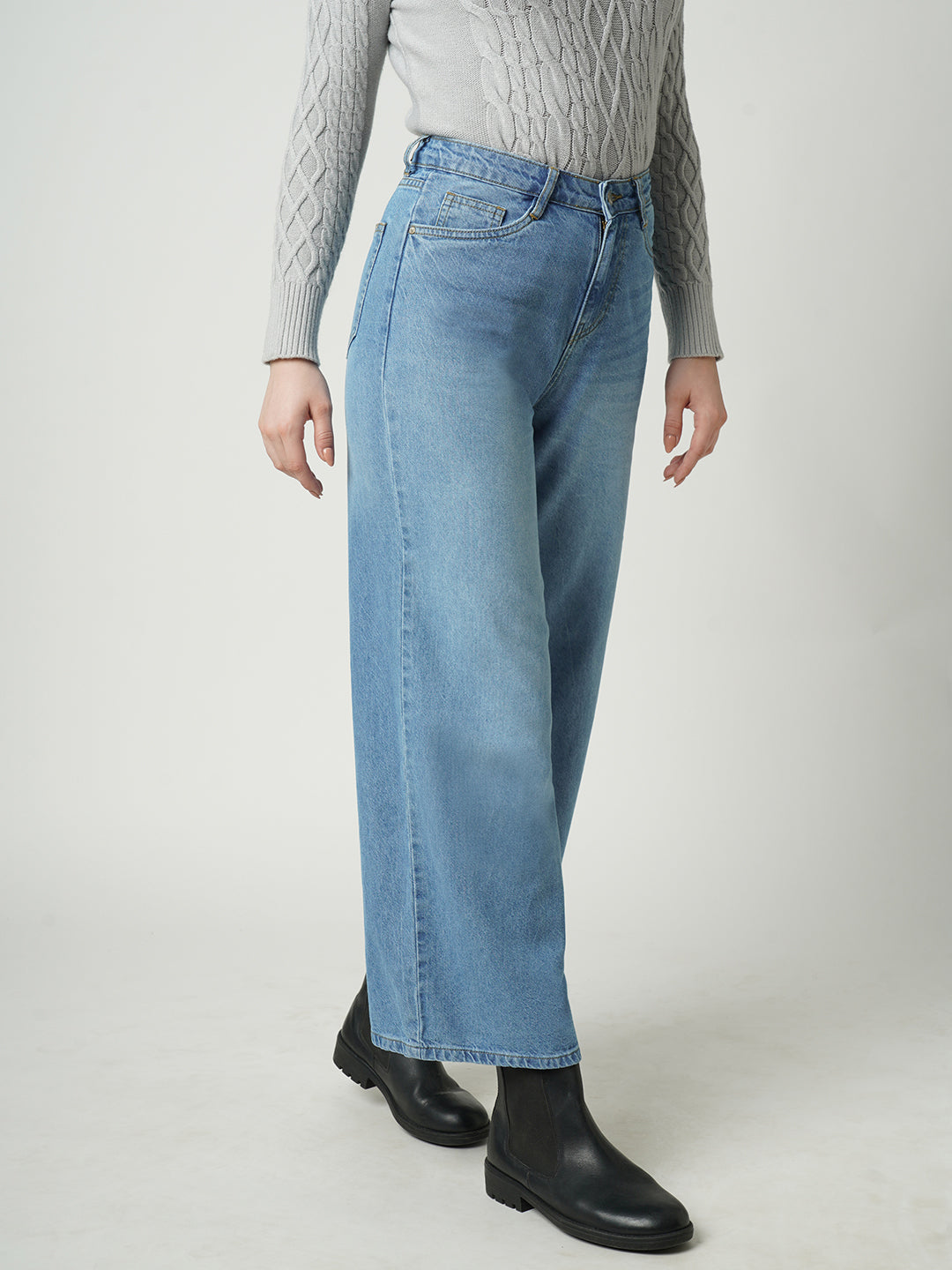 Women High-Rise Super Wide Leg Jeans