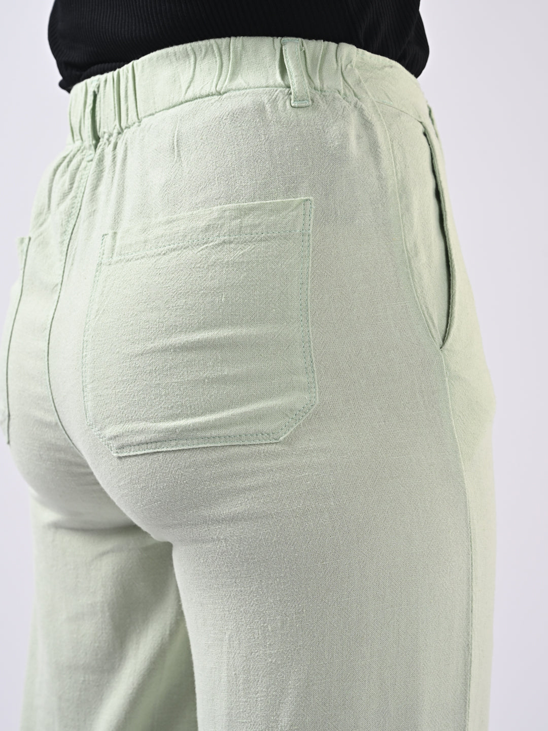 Women High-Rise Wide Leg Korean Pants