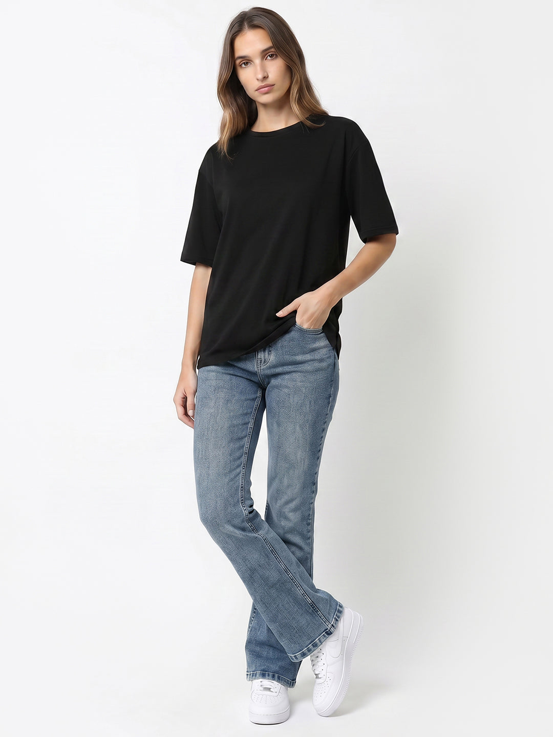 Women Black Oversize T-Shirt