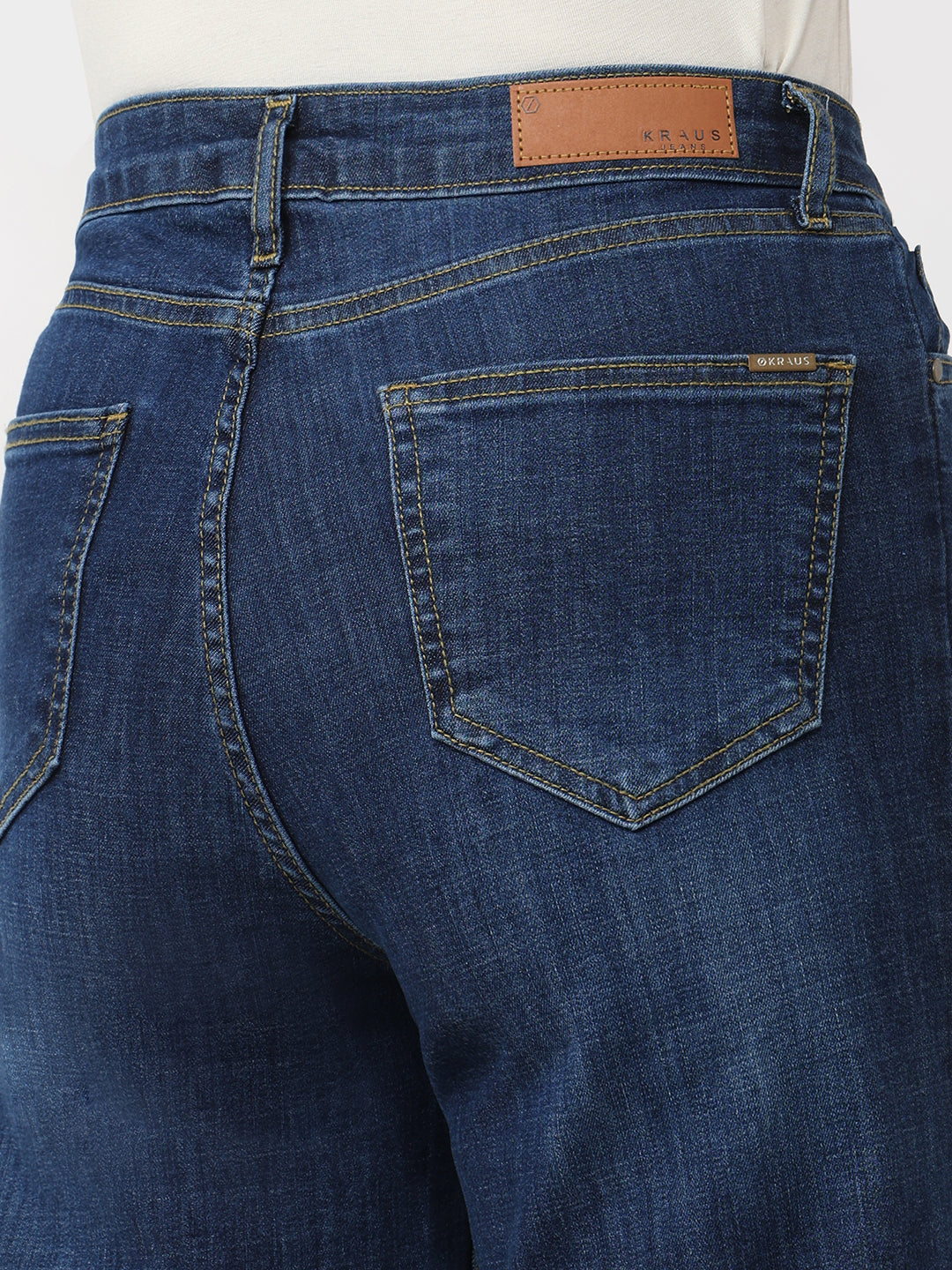 Women Blue High-Rise Straight Fit Jeans