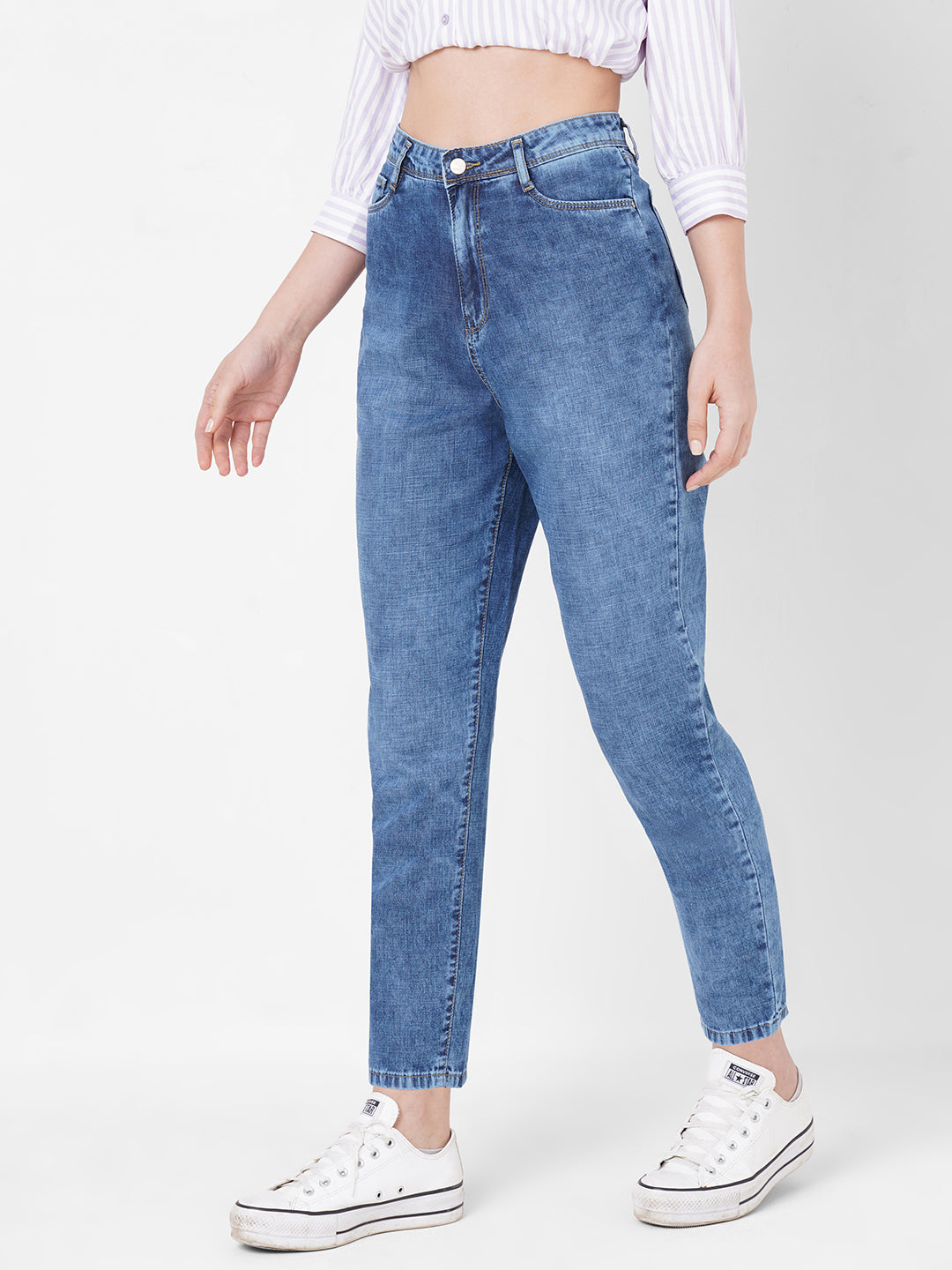 Women High-Rise Mom Fit Jeans