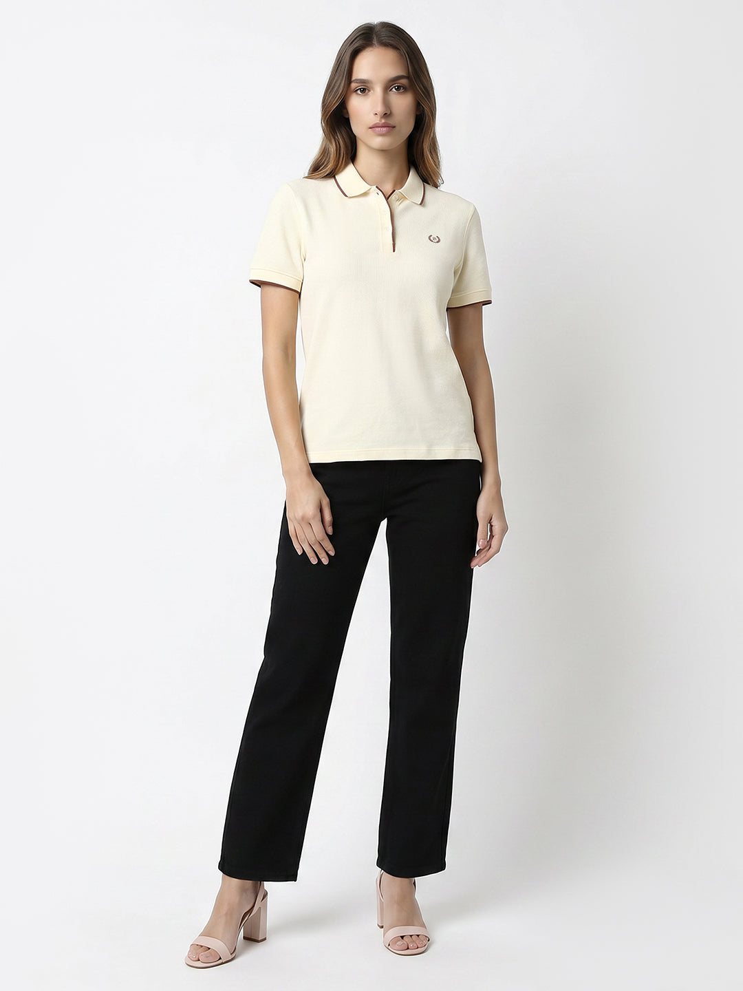 Women Ivory Polo T-Shirt