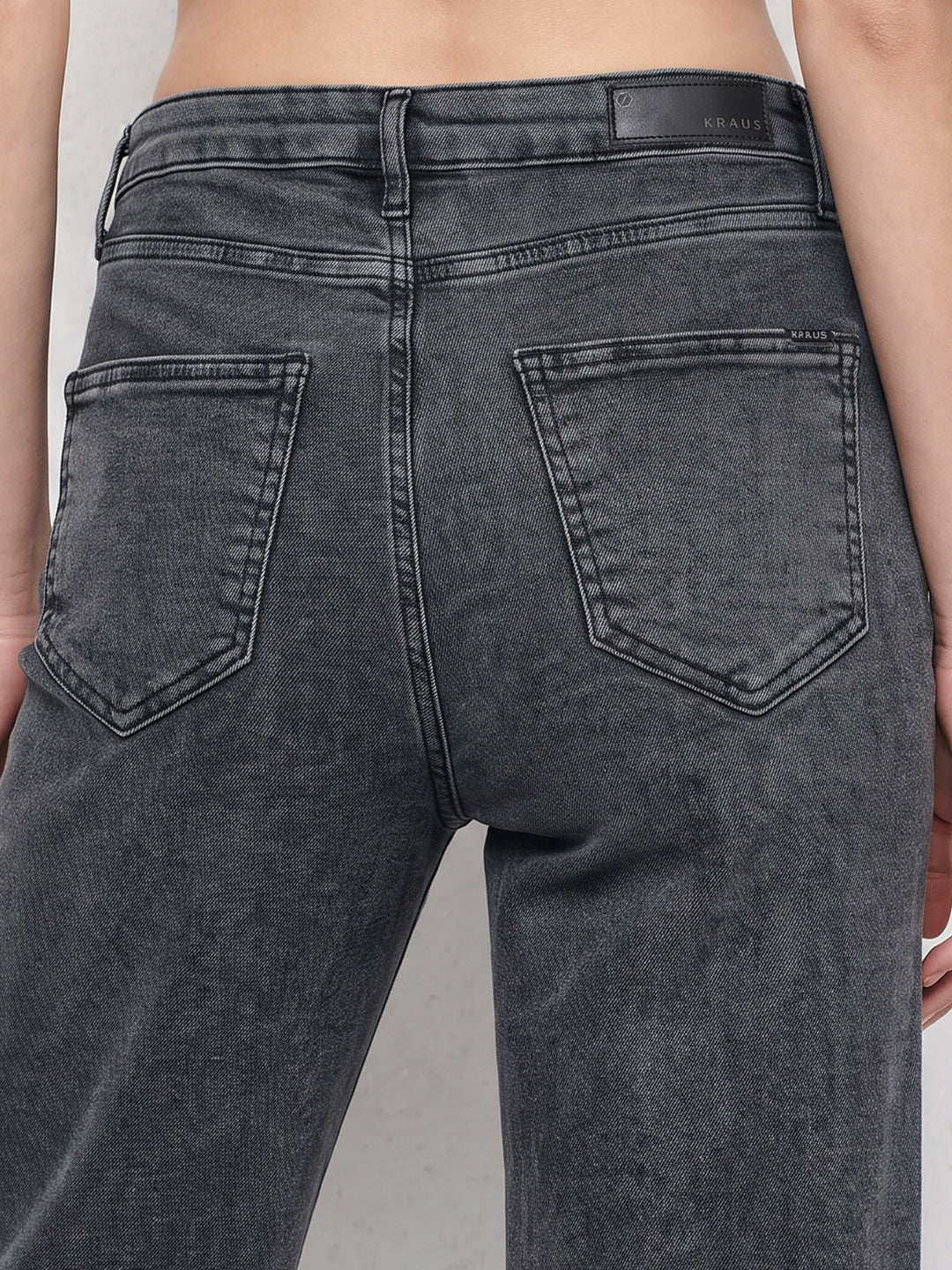Women Slate Blue Mid-Rise Wide Leg Jeans