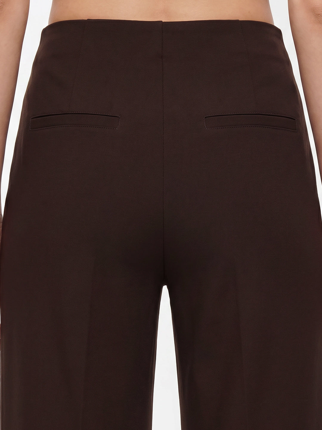 Women Dark Sepia Wide Leg Treggings