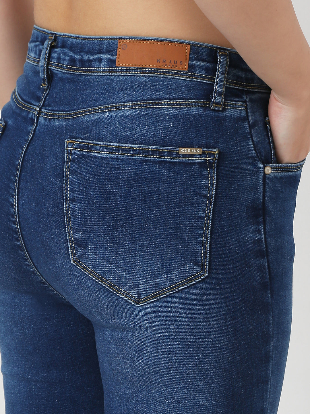 Women Dark Blue High-Rise Flare Jeans