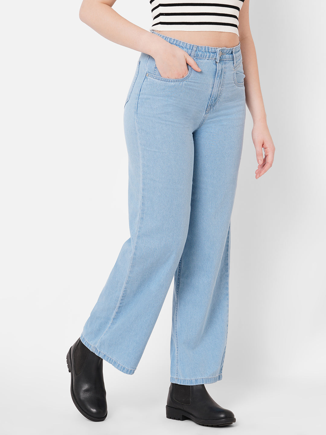 Women High-Rise Wide Leg Jeans