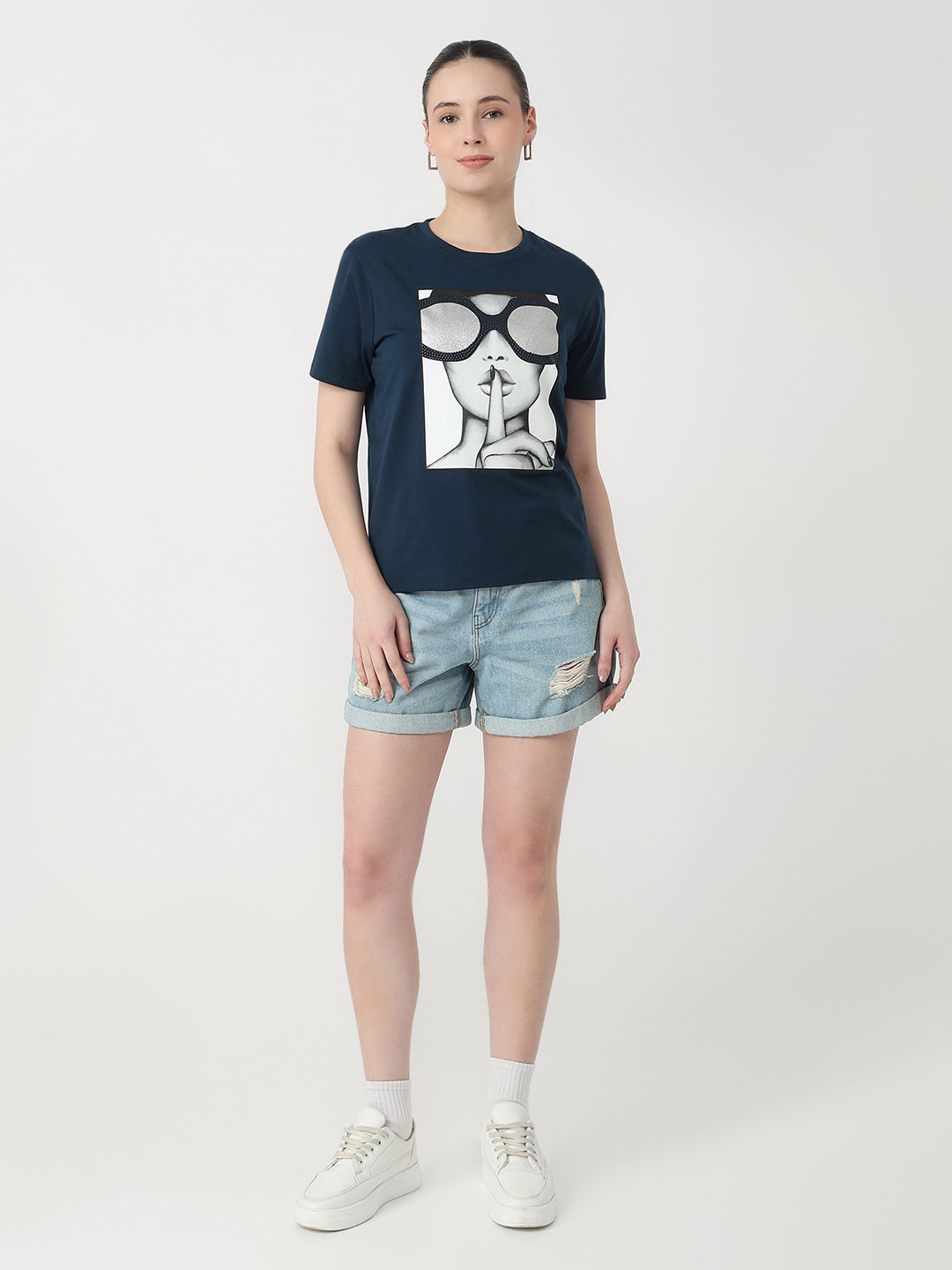 Women Airforce Slim Fit Graphic T-Shirt