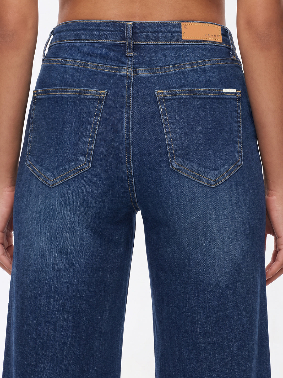 Blue High-Rise Super Wide Leg Jeans