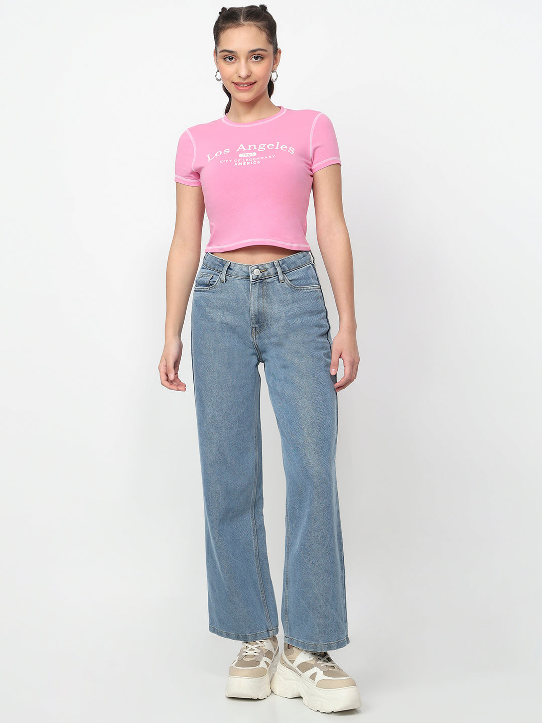 Women Pop Pink Genz Tees