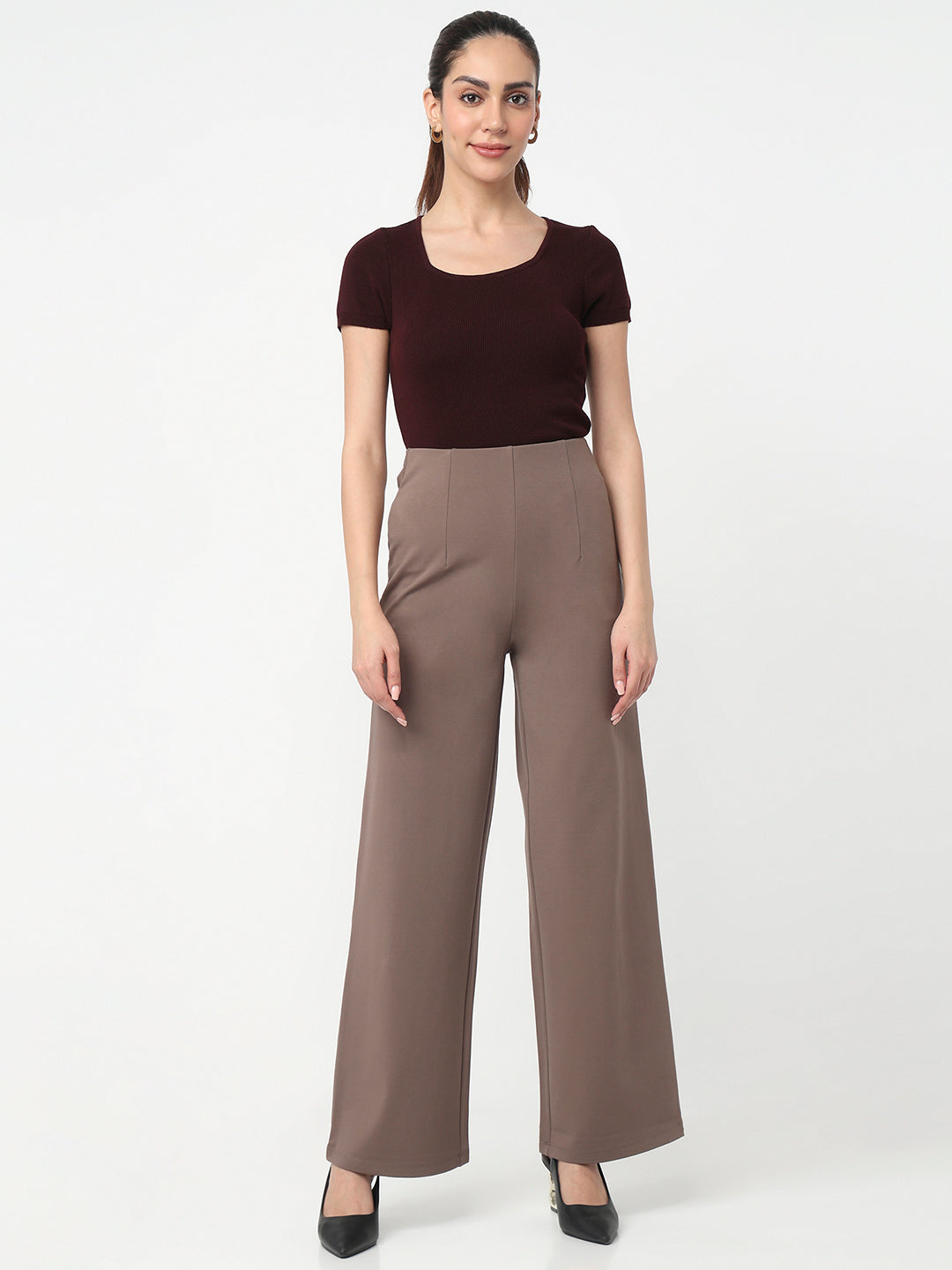 Women G Mouse High-Rise Wide Leg Treggings