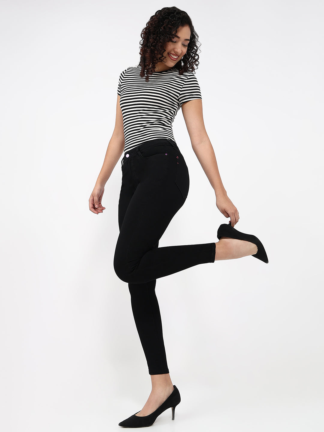 Women Black High-Rise Skinny Jeans