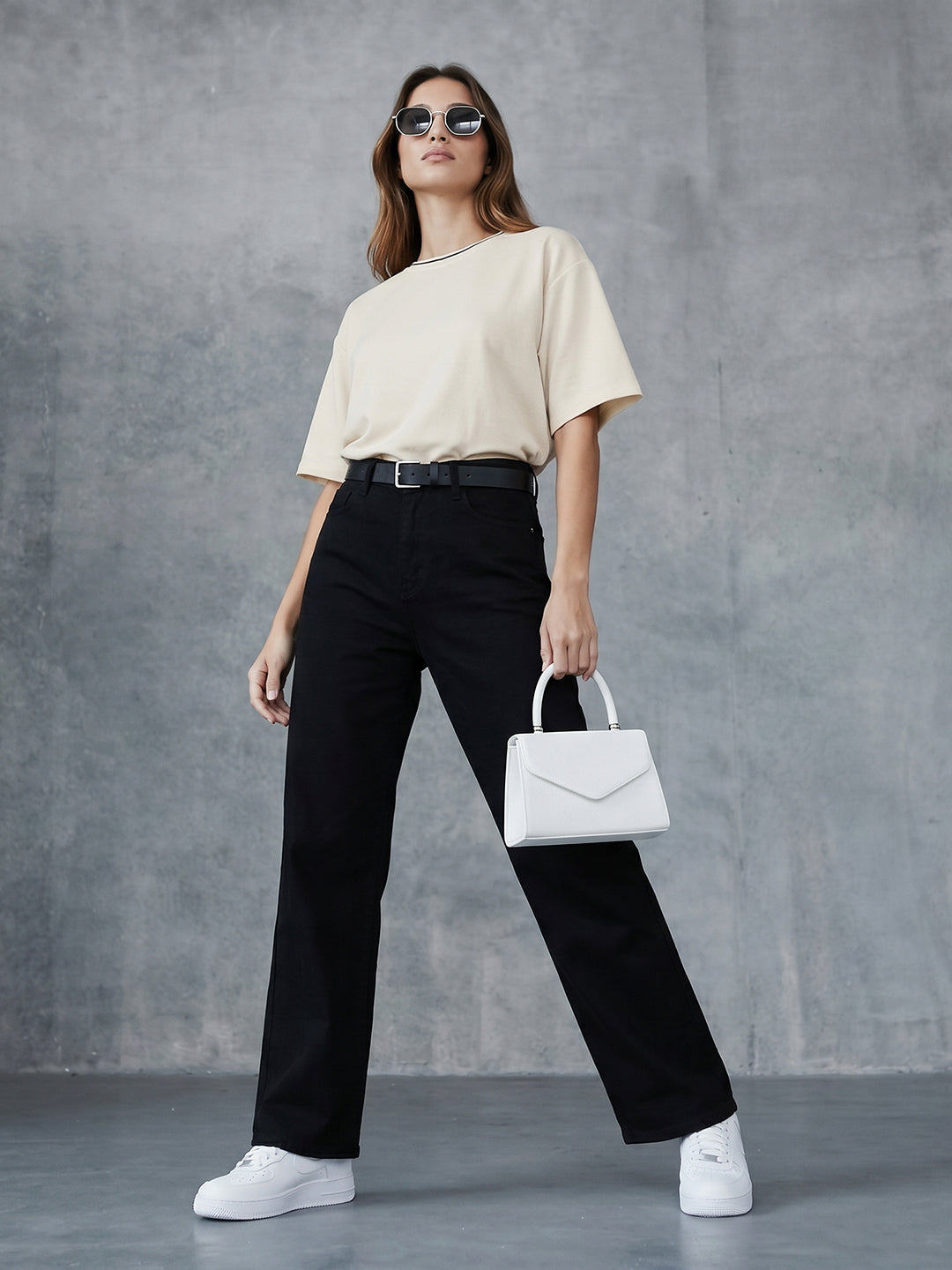 Women Ivory Oversized T-Shirt