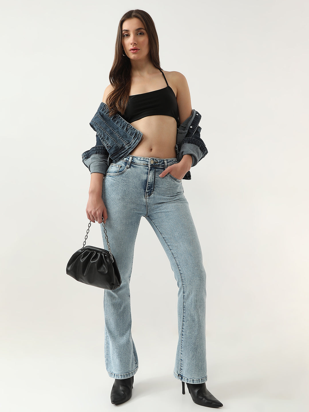 Women High-Rise Flared Jeans
