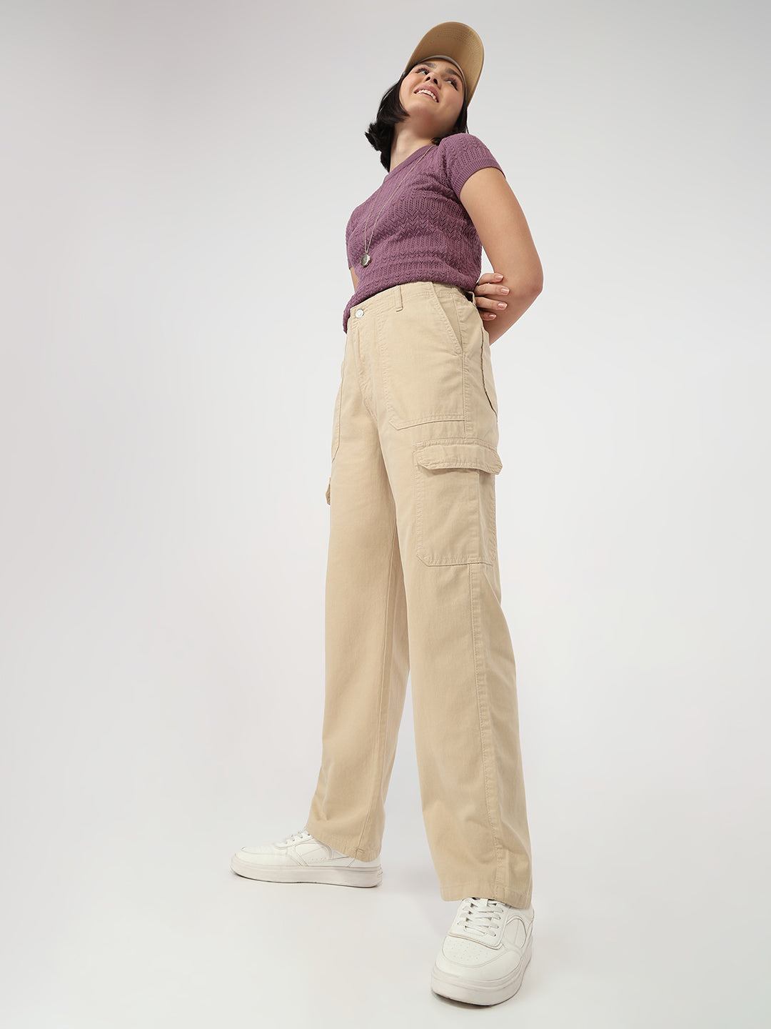 Women Oatmilk High-Rise Cargo