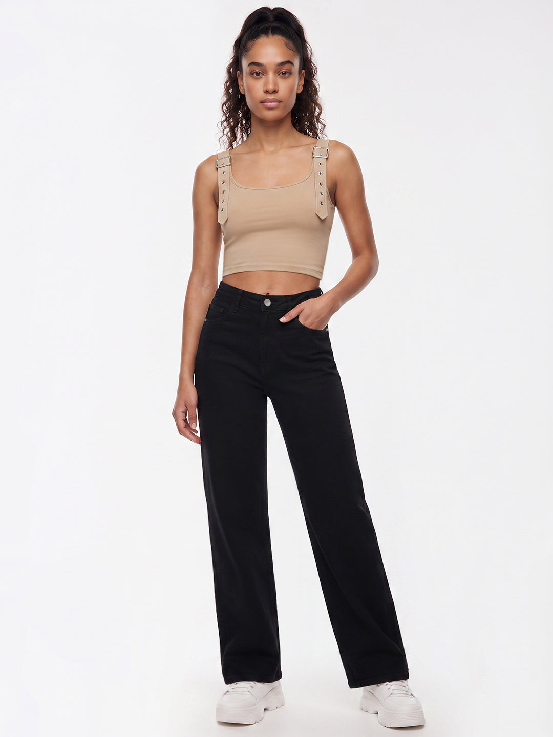 Black High-Rise Baggy Jeans