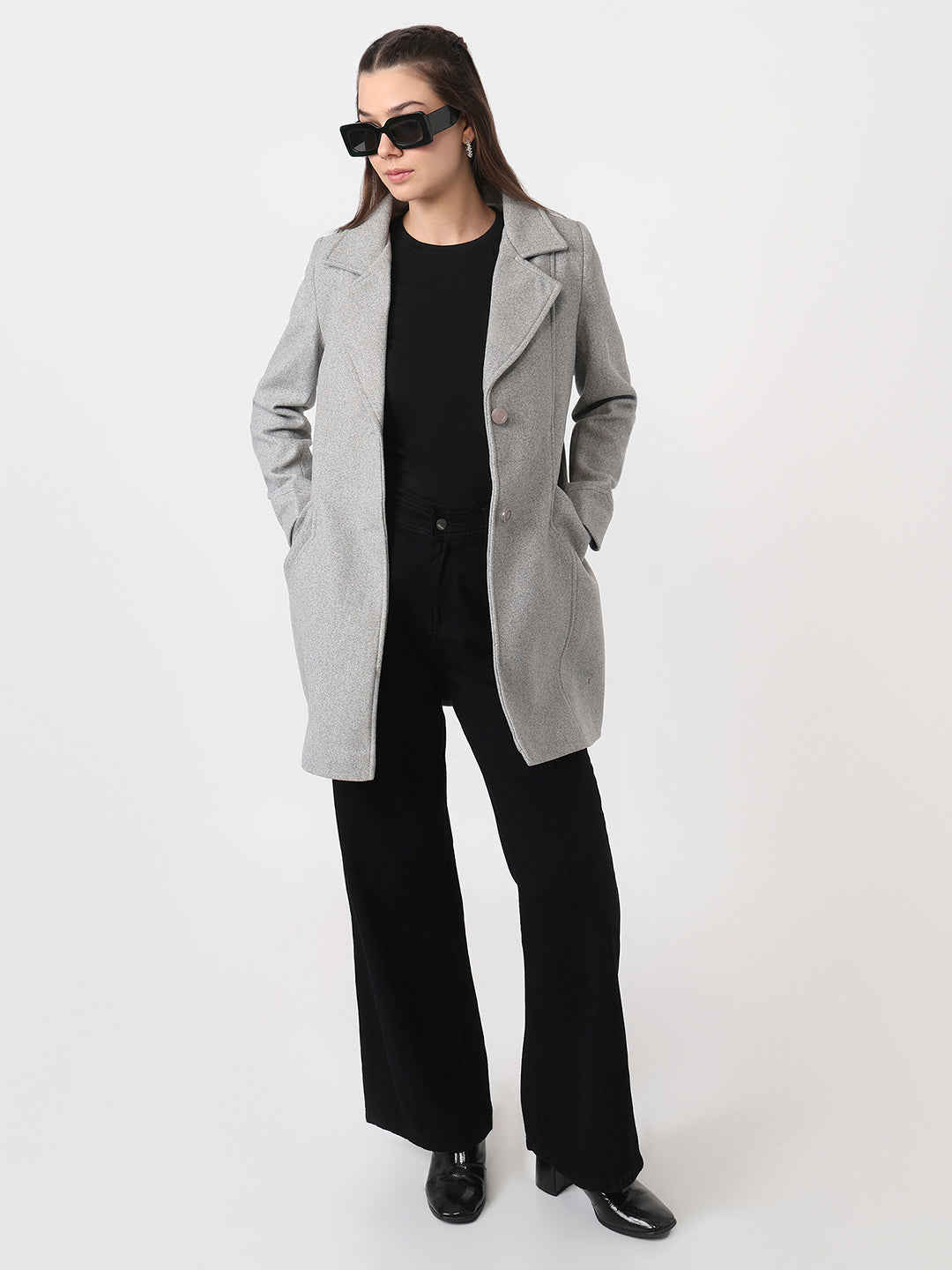 Women Light Grey Coat