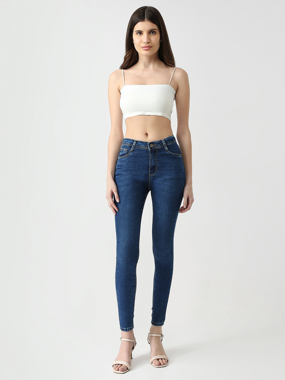 Women Blue Sky High Skinny Jeans