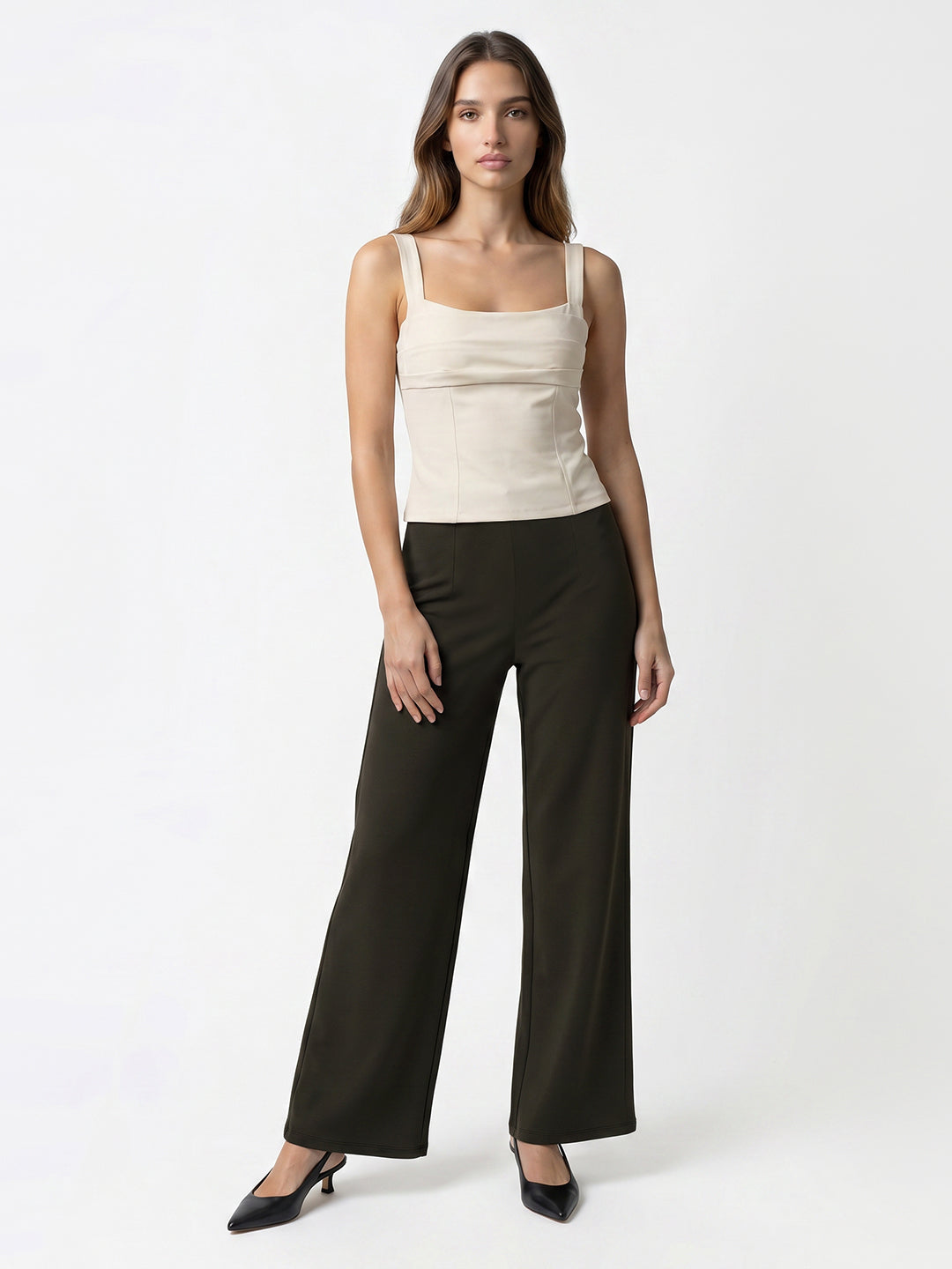 Women Smokey Olive High-Rise Tregging